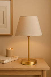 Candeeiro de Mesa – 37 cm – Creme – PVC