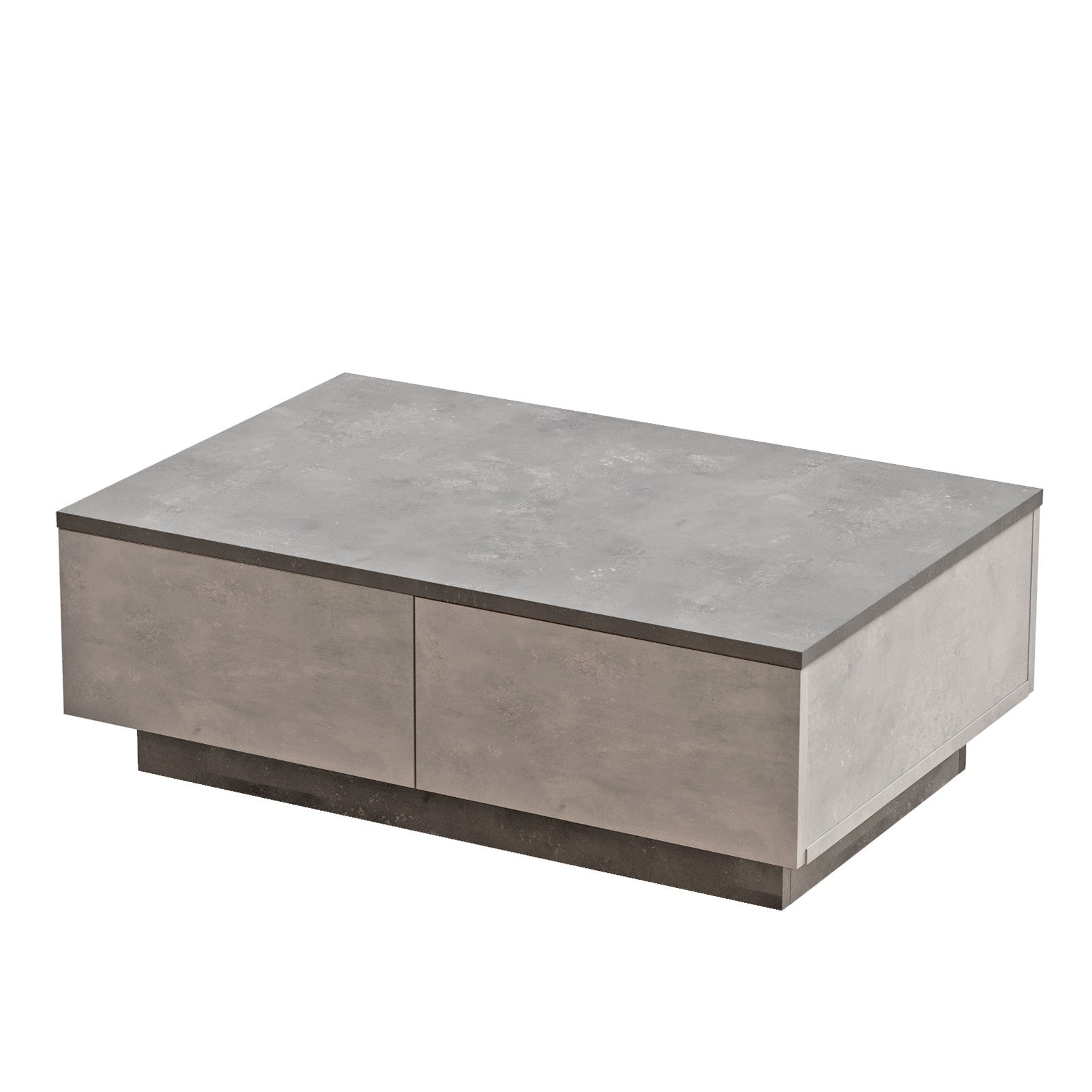 Mesa de Centro Moderna com Armazenamento Adicional, Prata e Antracite, 90 x 31,6 x 60 cm | Revestimento 100% Melamina, 18 mm de Espessura | Design Elegante e Funcional