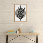 Arte Decorativa "Simplicity Large" - Quadro MDF Emoldurado Multicolor 50x70cm com Figura Metálica