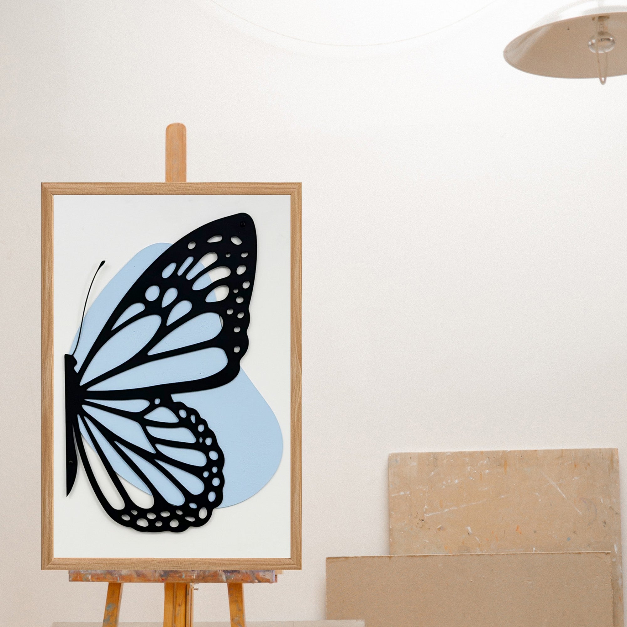 Quadro Decorativo MDF "Aura of Peace Small" Multicolor com Moldura em Pinho - 50x35cm