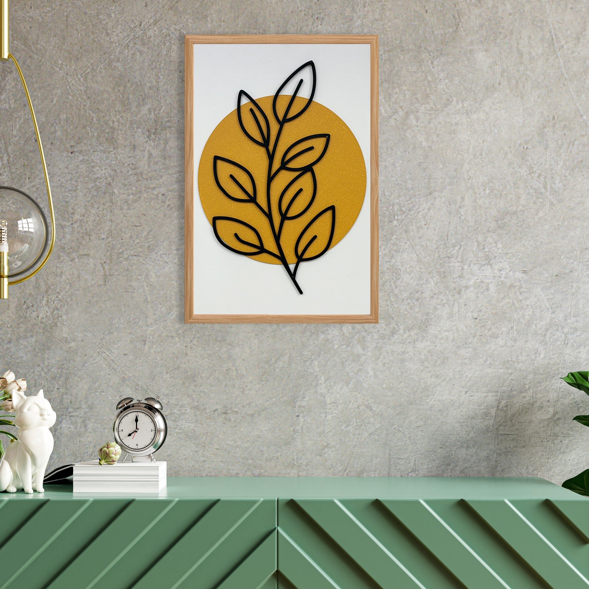 Quadro Decorativo MDF "Sonhos Coloridos" - Arte Multicolor com Moldura em Pinho 50x35cm