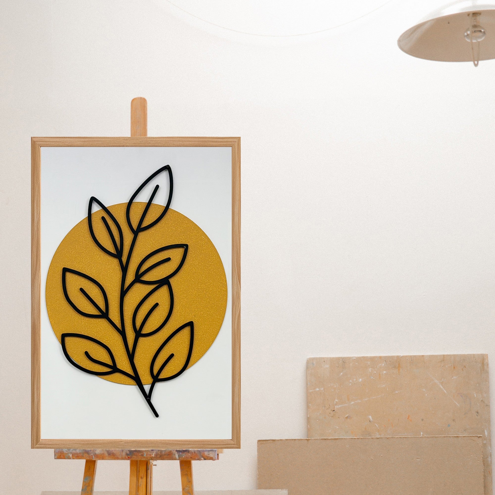 Quadro Decorativo MDF "Sonhos Coloridos" - Arte Multicolor com Moldura em Pinho 50x35cm