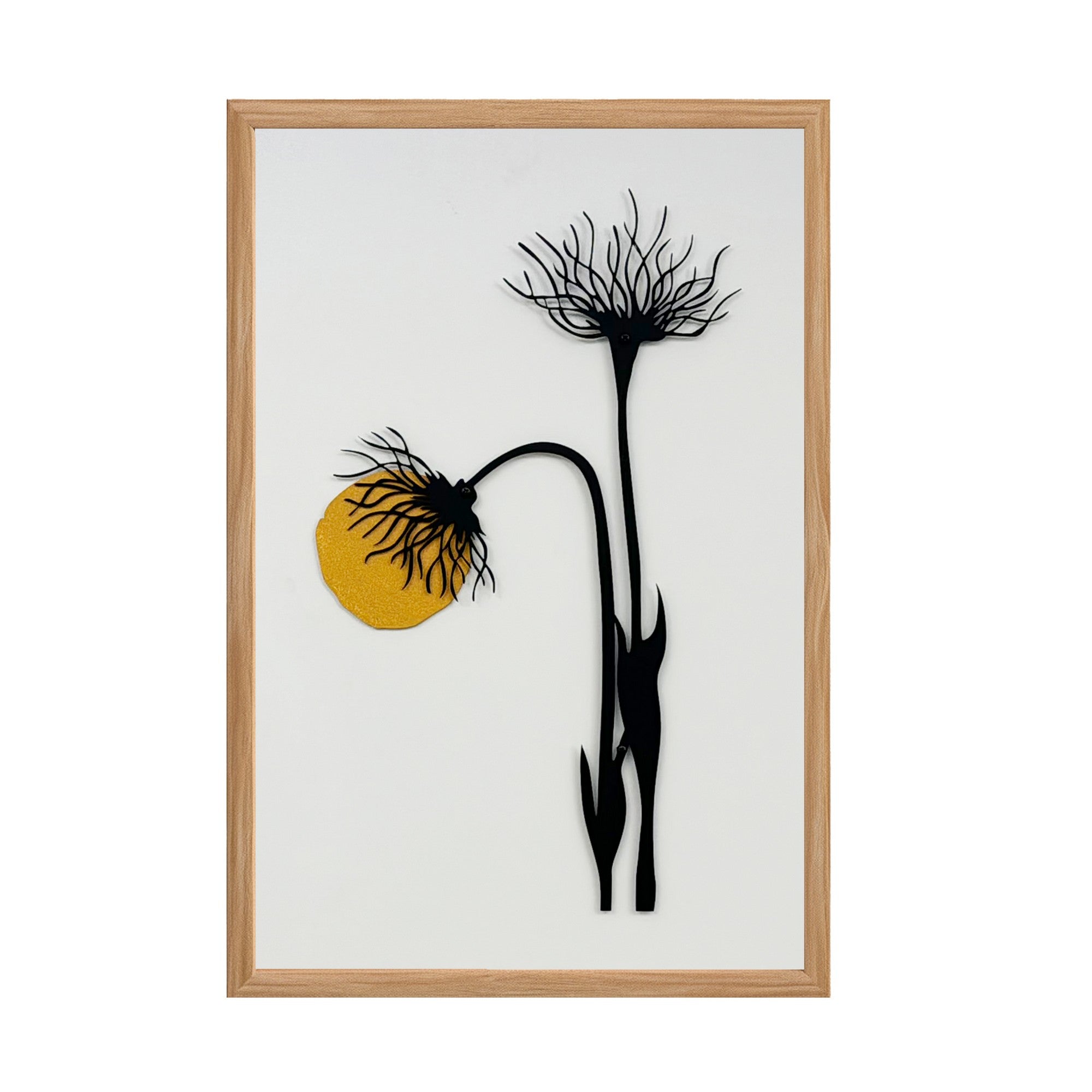 Quadro Decorativo MDF Emoldurado "Boundless Small" Multicolor 50x35cm - Moldura Pinho e Detalhes Metálicos