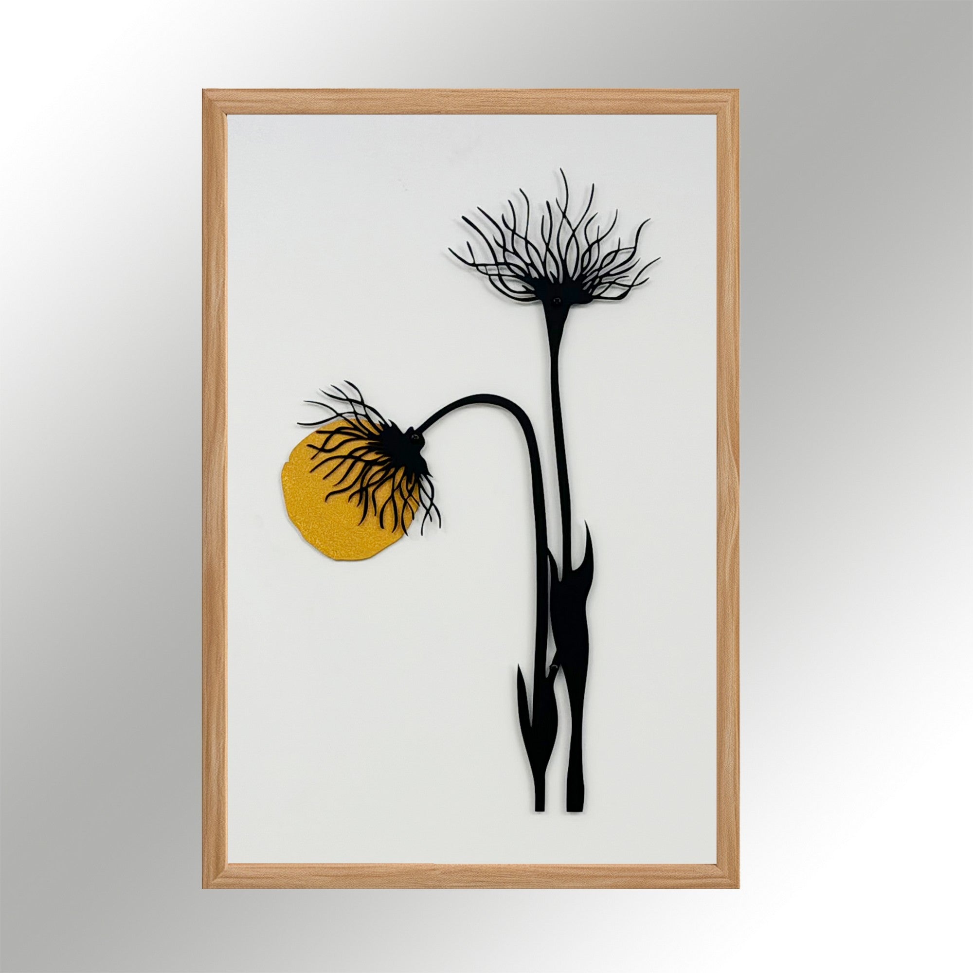 Quadro Decorativo MDF Emoldurado "Boundless Small" Multicolor 50x35cm - Moldura Pinho e Detalhes Metálicos