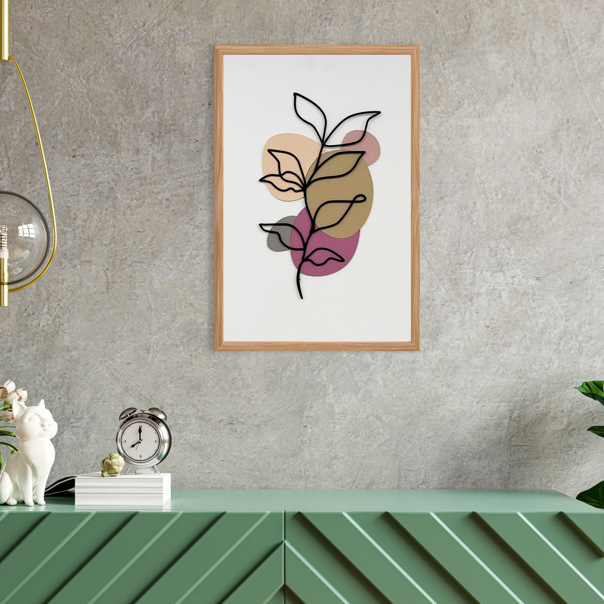 Quadro Decorativo MDF 'In Pursuit of Dreams' - Arte Multicolor com Moldura em Pinho 50x35cm