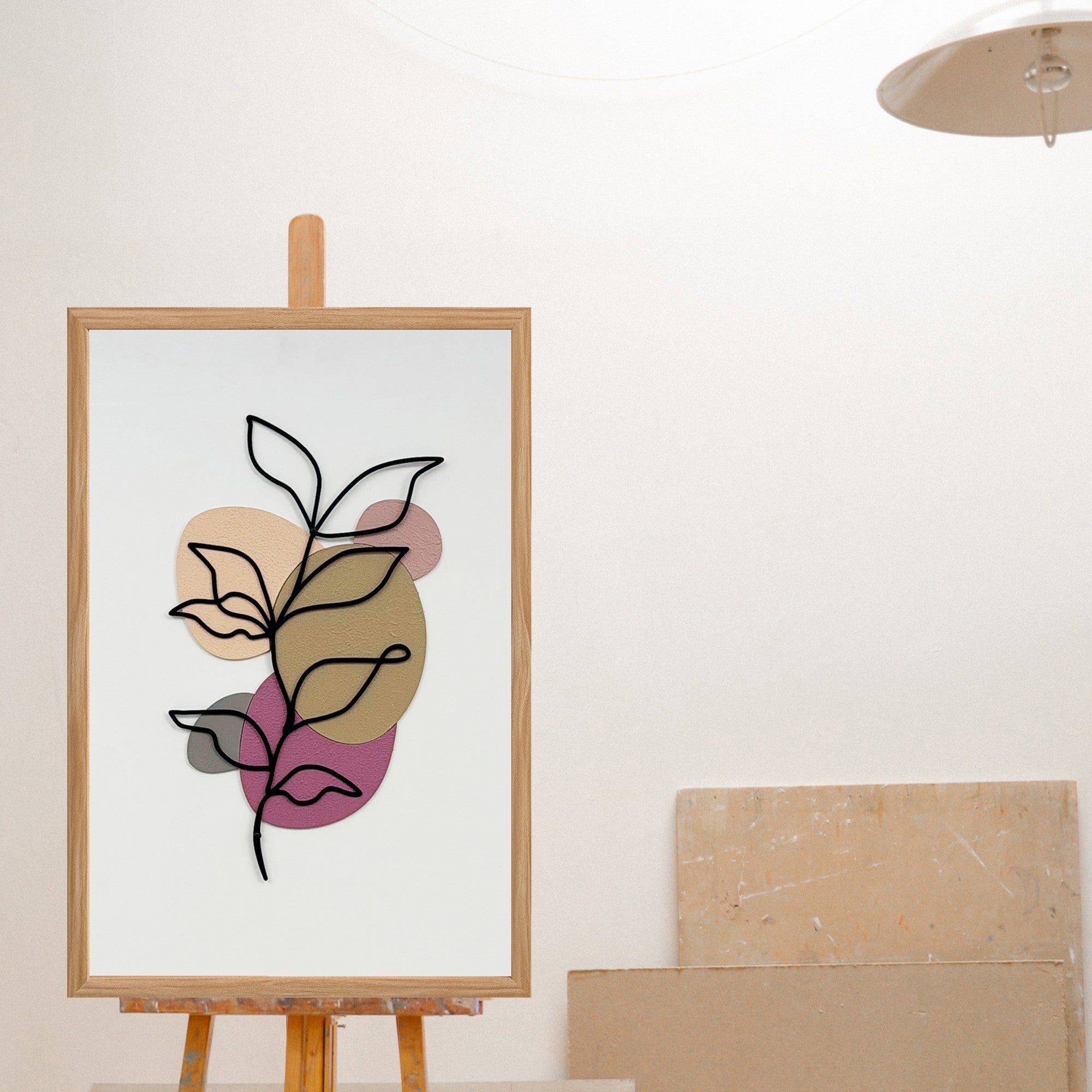 Quadro Decorativo MDF 'In Pursuit of Dreams' - Arte Multicolor com Moldura em Pinho 50x35cm