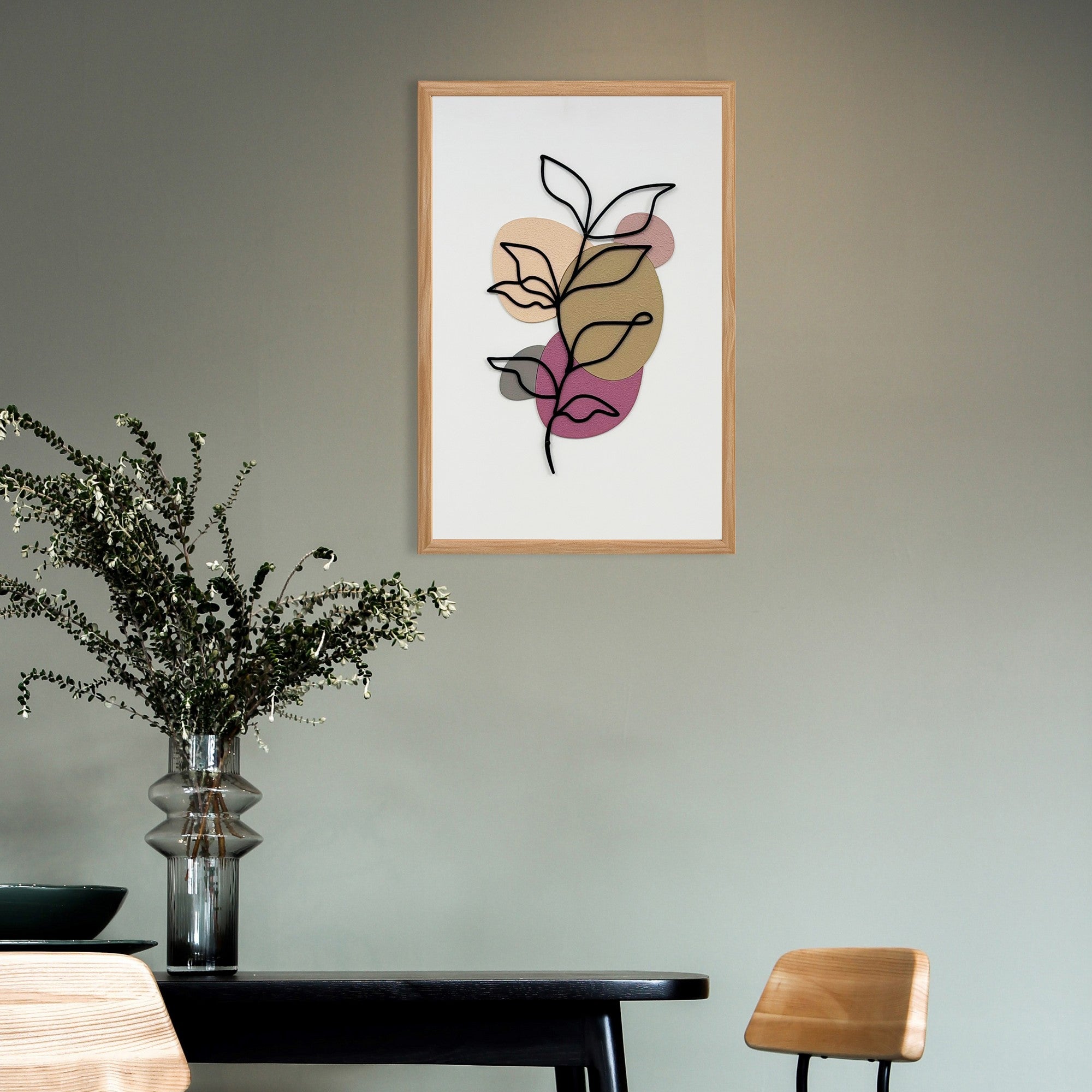 Quadro Decorativo MDF 'In Pursuit of Dreams' - Arte Multicolor com Moldura em Pinho 50x35cm