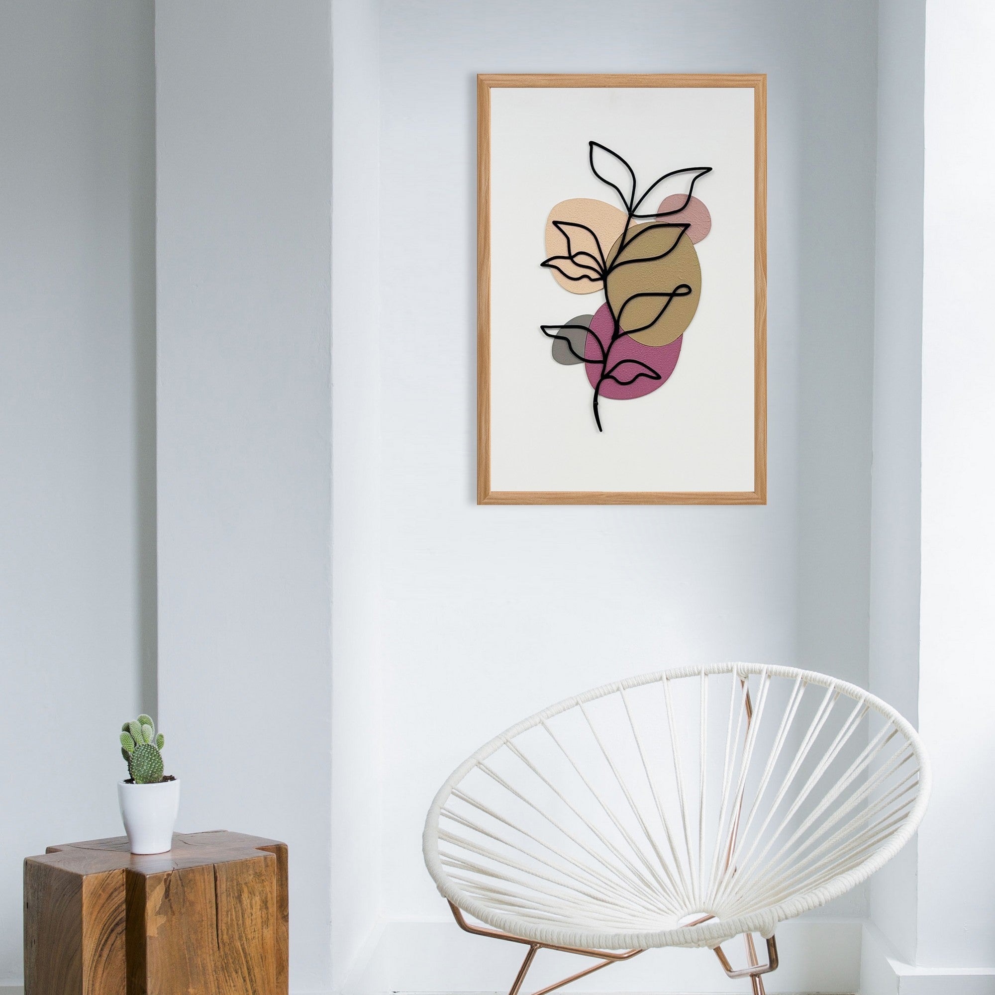 Quadro Decorativo MDF 'In Pursuit of Dreams' - Arte Multicolor com Moldura em Pinho 50x35cm