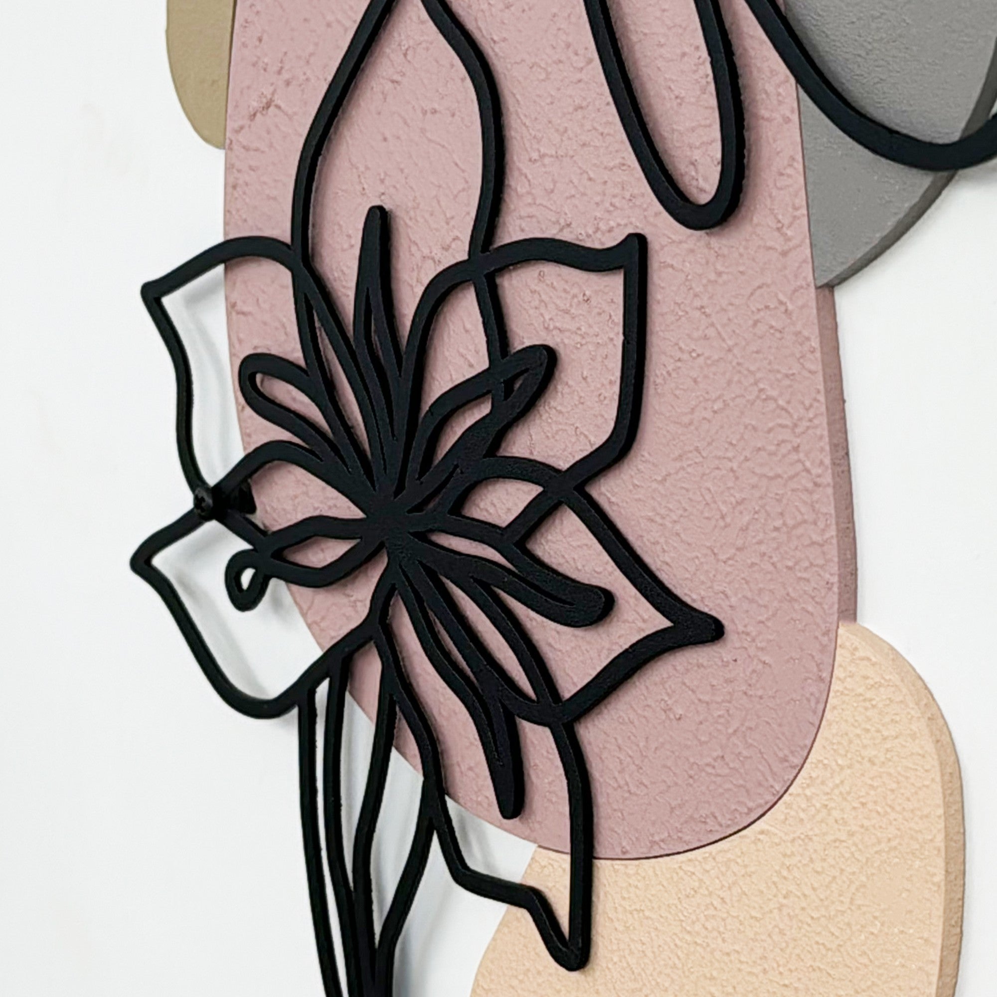 Quadro Decorativo "Explosão de Cores" - Arte Multicolor em MDF com Moldura de Pinho 50x35cm