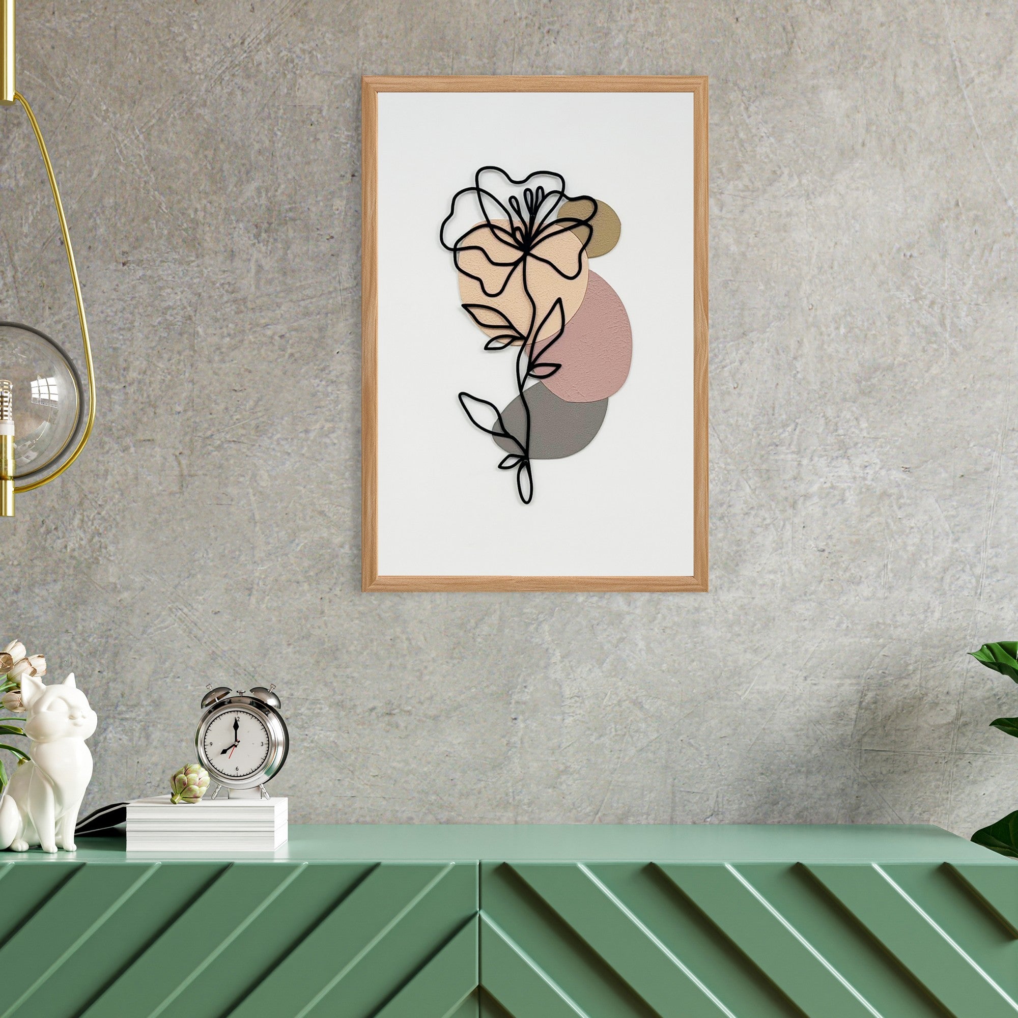 Quadro Decorativo MDF "Dreamer Small" Multicolor com Moldura em Pinho - 50x35cm