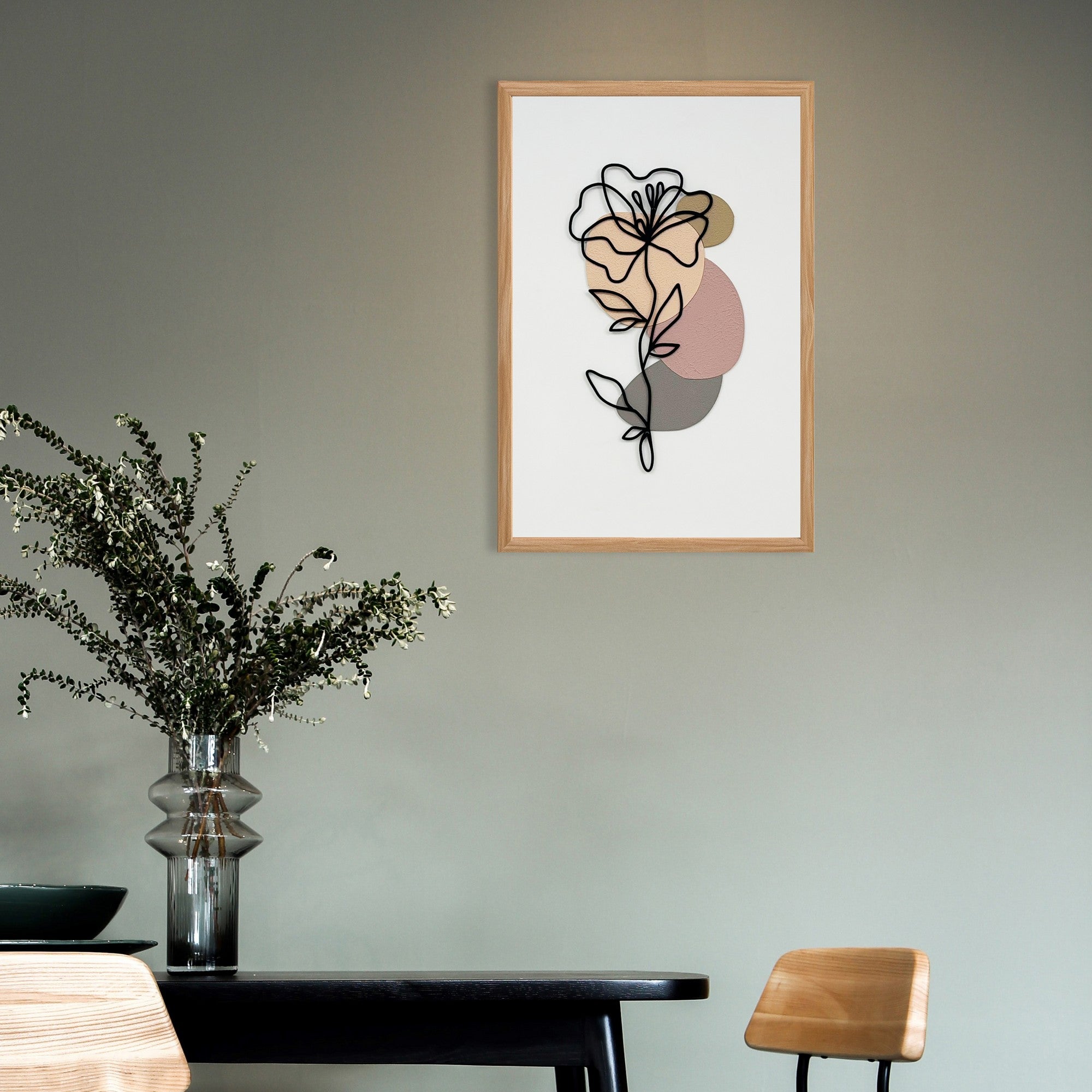 Quadro Decorativo MDF "Dreamer Small" Multicolor com Moldura em Pinho - 50x35cm