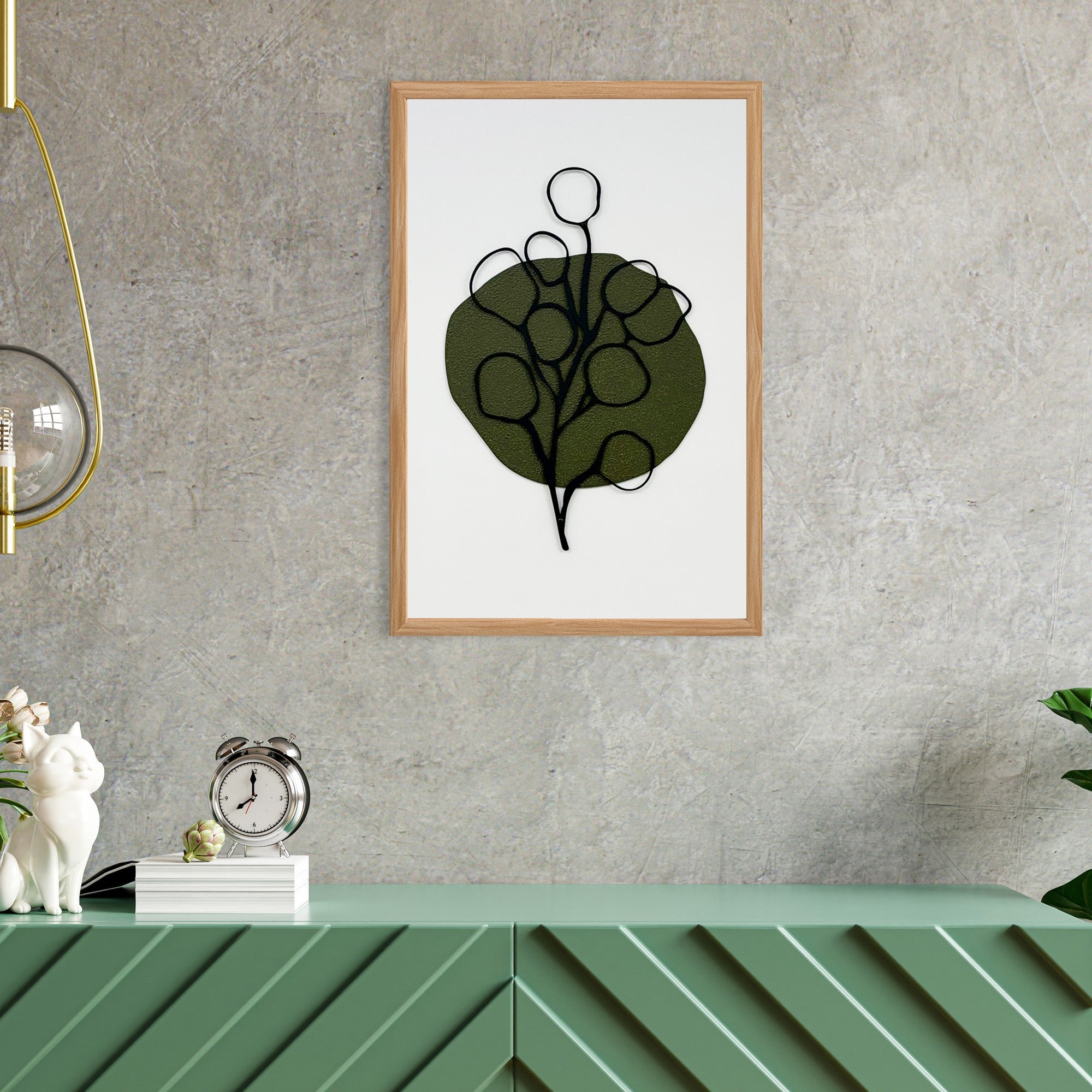 Quadro Decorativo MDF "Lost Time Small" Multicolor com Moldura em Pinho - 50x35cm