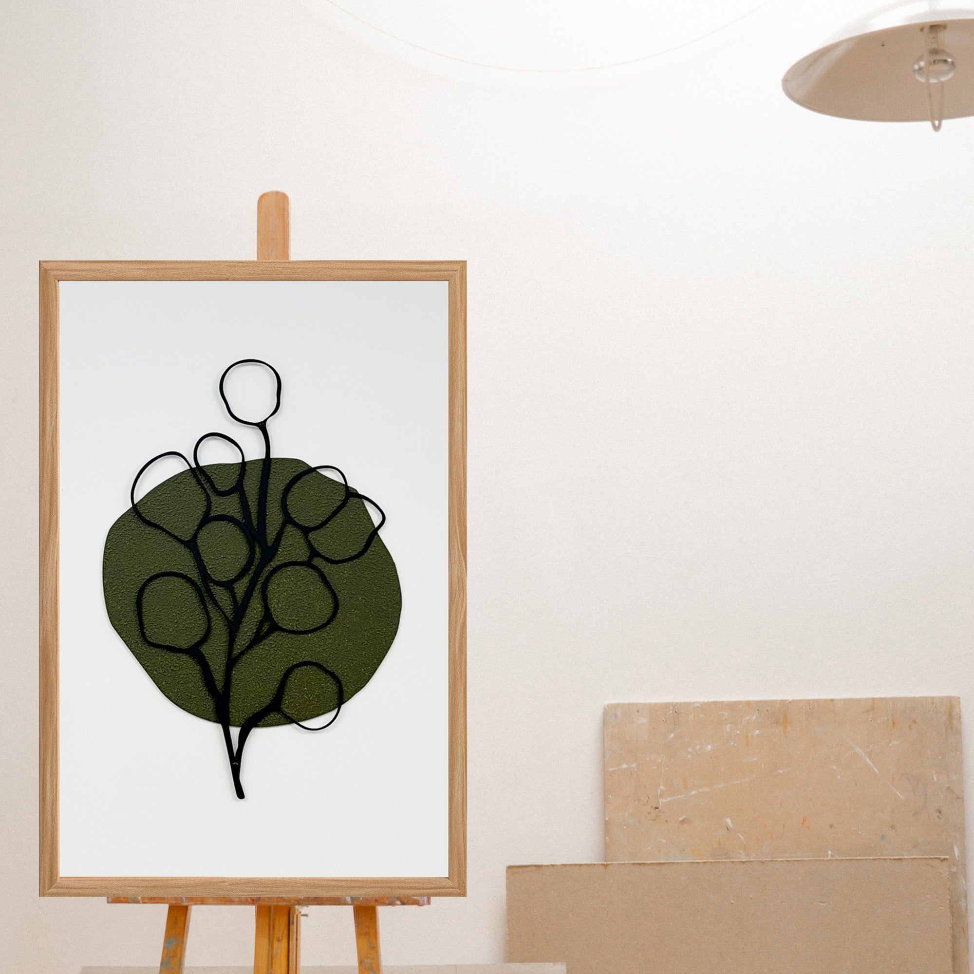 Quadro Decorativo MDF "Lost Time Small" Multicolor com Moldura em Pinho - 50x35cm