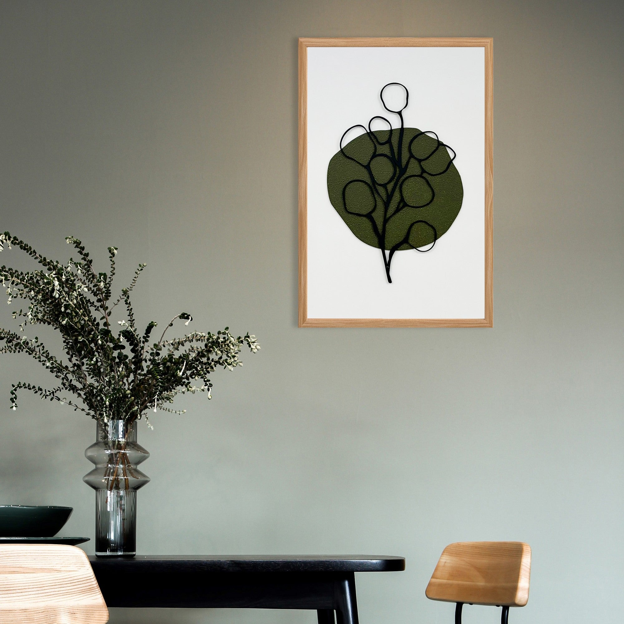 Quadro Decorativo MDF "Lost Time Small" Multicolor com Moldura em Pinho - 50x35cm