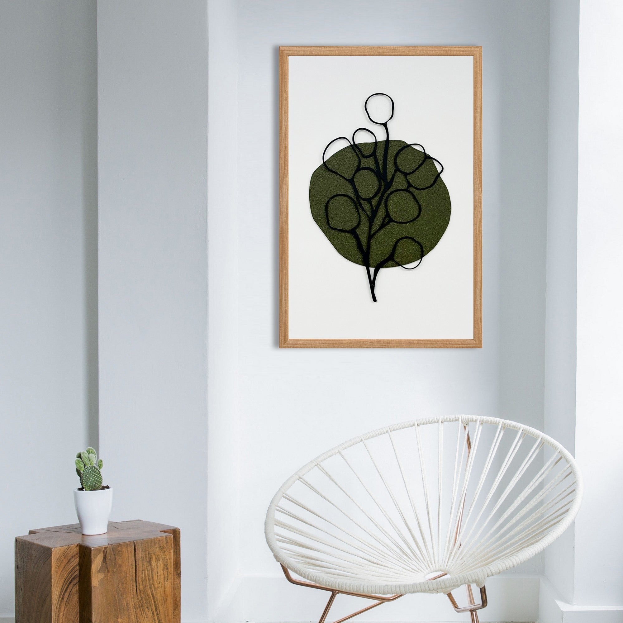 Quadro Decorativo MDF "Lost Time Small" Multicolor com Moldura em Pinho - 50x35cm