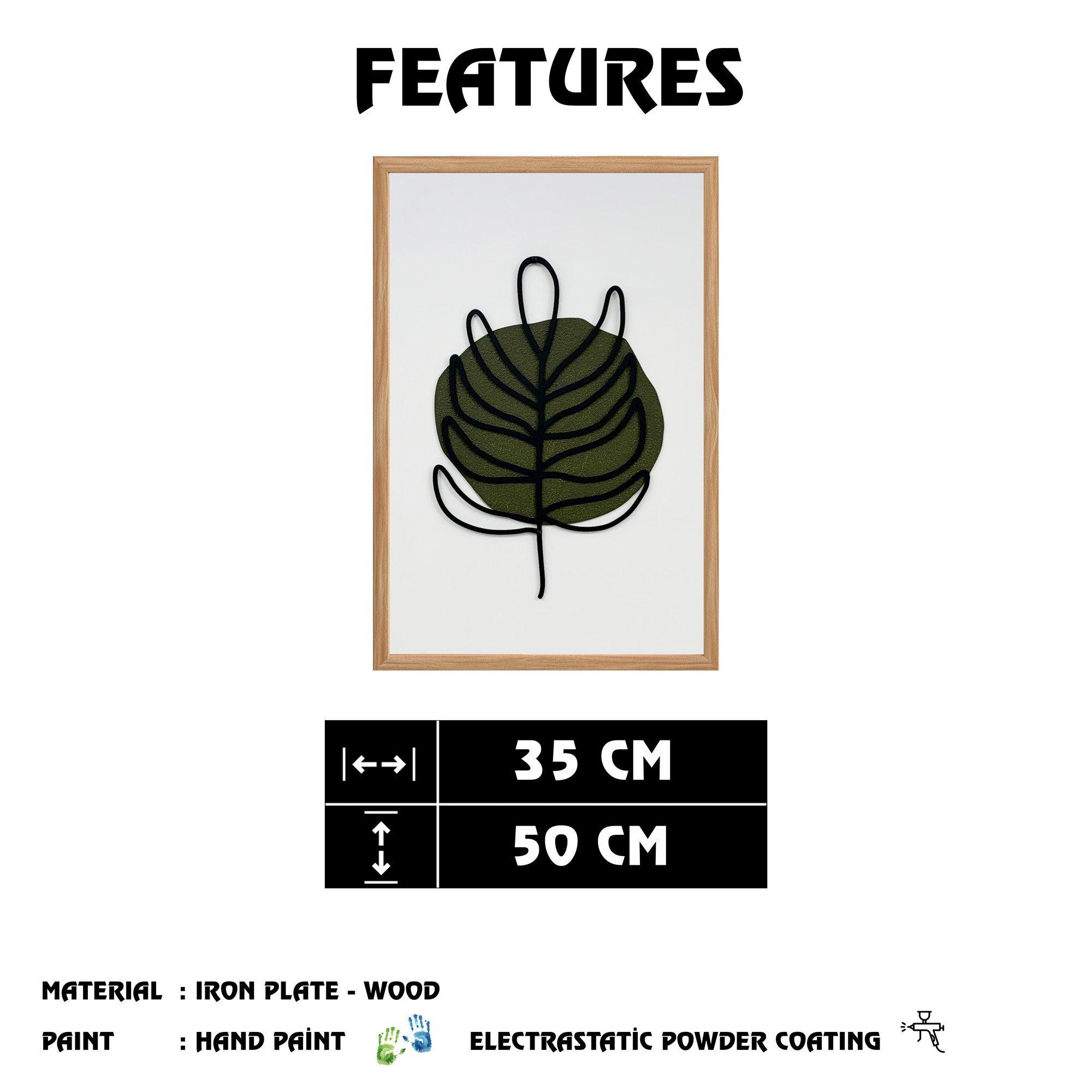 Quadro Decorativo MDF "Fairytale Touch Small" Multicolor com Moldura em Pinho - 50x35cm