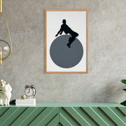 Quadro Decorativo "Free Spirit Small" - Pintura em MDF com Moldura de Pinho e Detalhes Metálicos Multicolor 50x35cm