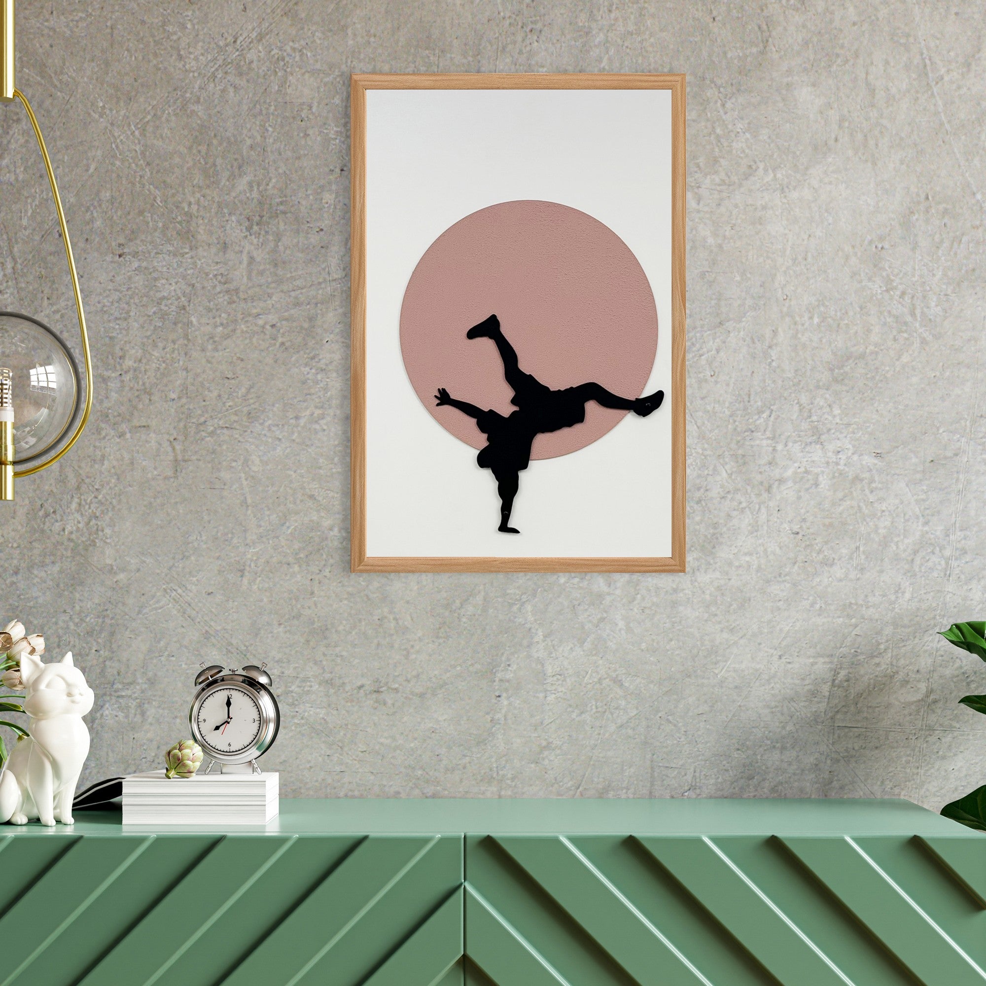 Quadro Decorativo MDF Emoldurado "Ancient Era Small" - Arte Multicolor com Moldura em Pinho 50x35cm