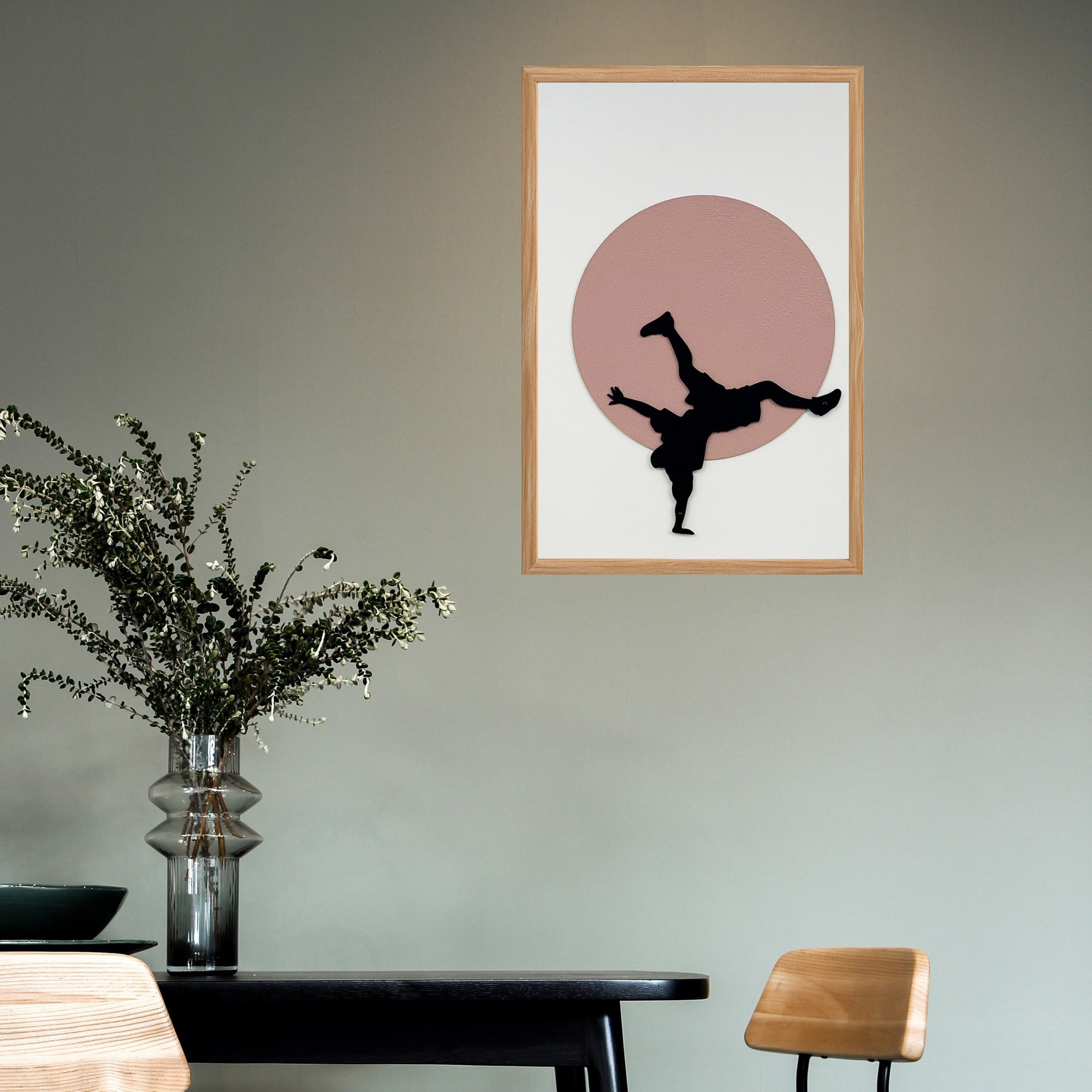 Quadro Decorativo MDF Emoldurado "Ancient Era Small" - Arte Multicolor com Moldura em Pinho 50x35cm