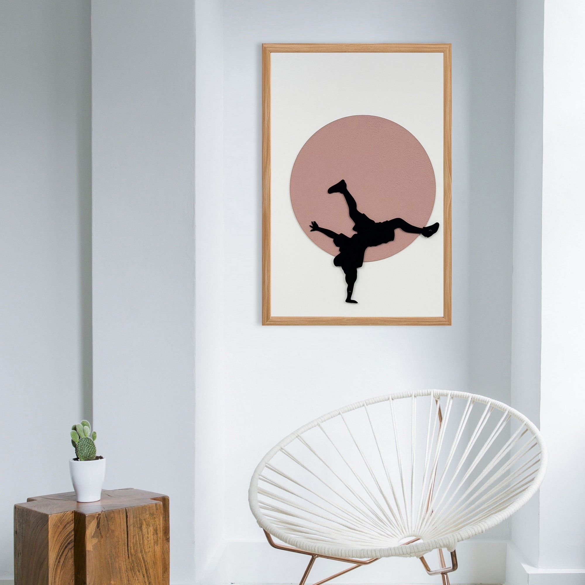 Quadro Decorativo MDF Emoldurado "Ancient Era Small" - Arte Multicolor com Moldura em Pinho 50x35cm