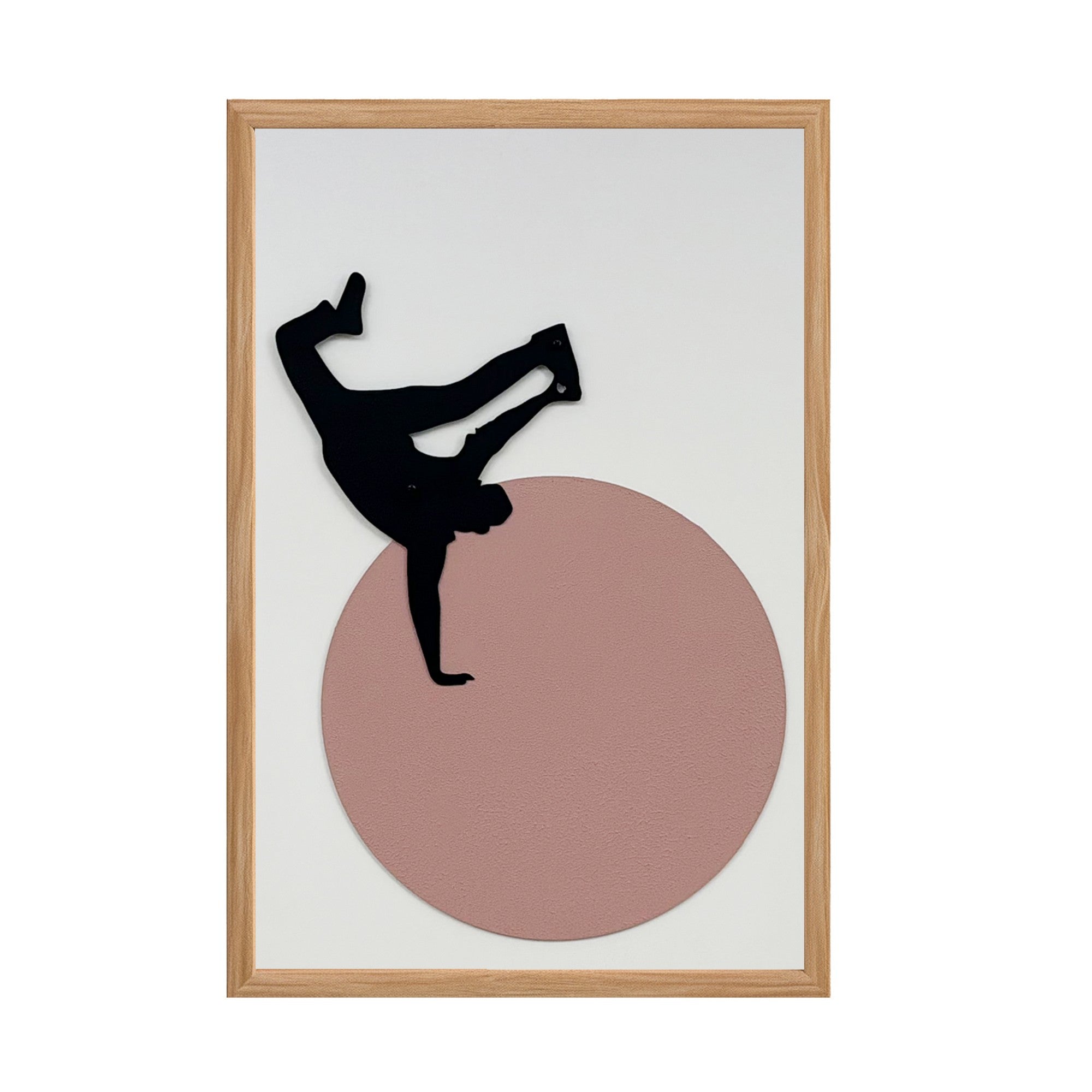 Quadro Decorativo "Colors of the Past Small" - Pintura em MDF com Moldura de Pinheiro e Detalhes Metálicos Multicolor 50x35cm