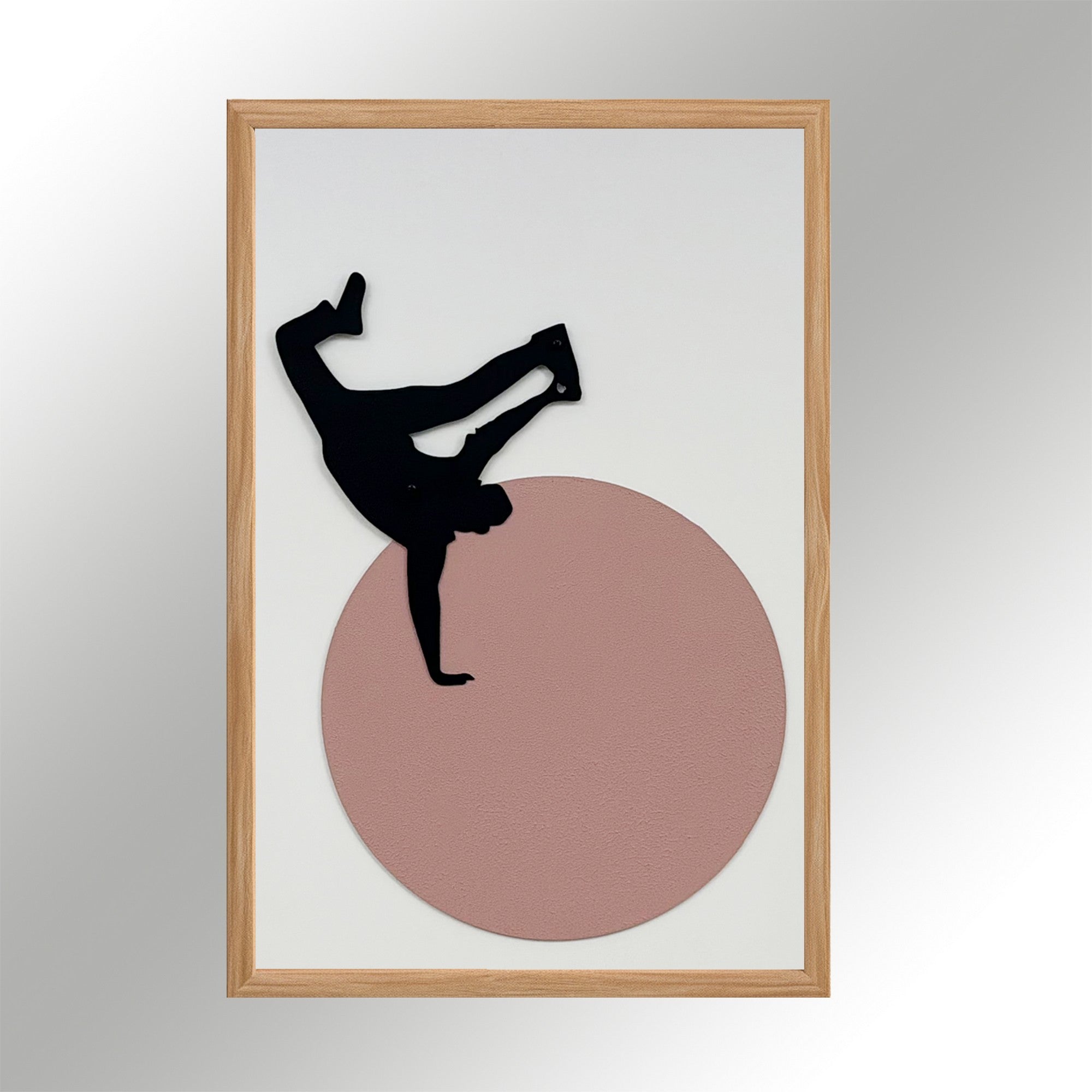 Quadro Decorativo "Colors of the Past Small" - Pintura em MDF com Moldura de Pinheiro e Detalhes Metálicos Multicolor 50x35cm