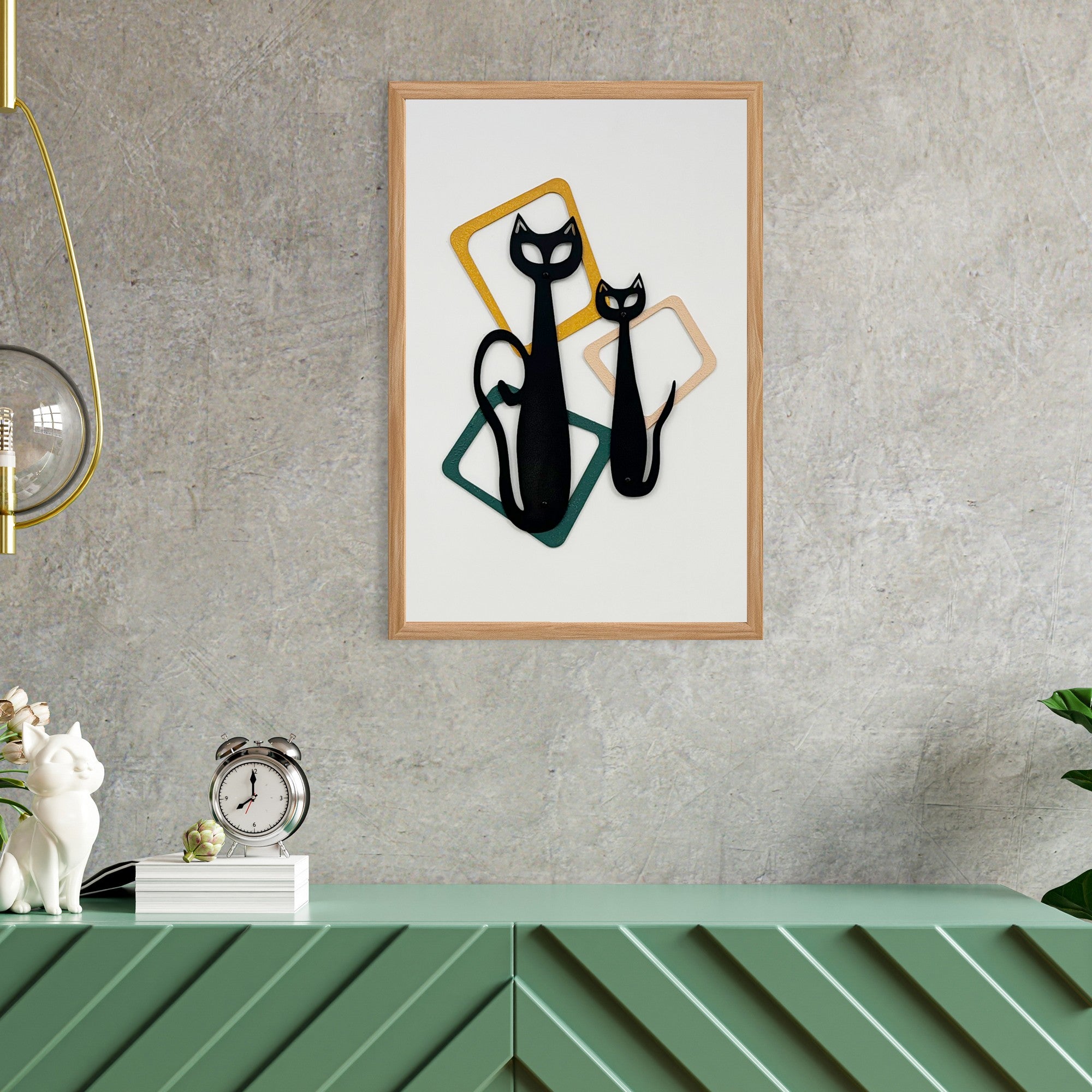 Quadro Decorativo MDF "Warm Faces Small" Multicolor com Moldura em Pinho - 50x35cm