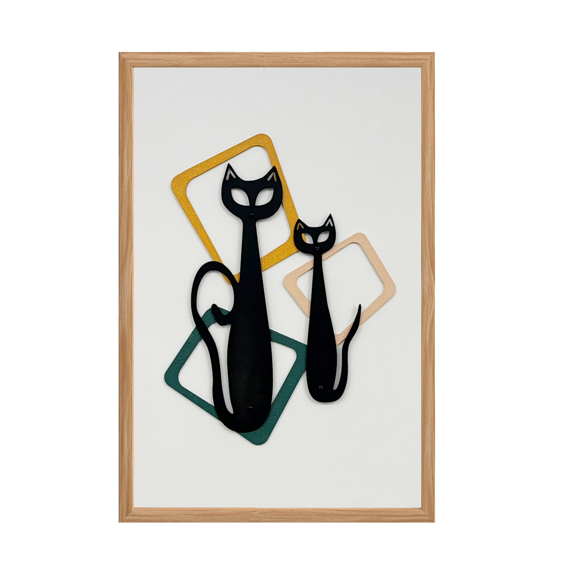 Quadro Decorativo MDF "Warm Faces Small" Multicolor com Moldura em Pinho - 50x35cm