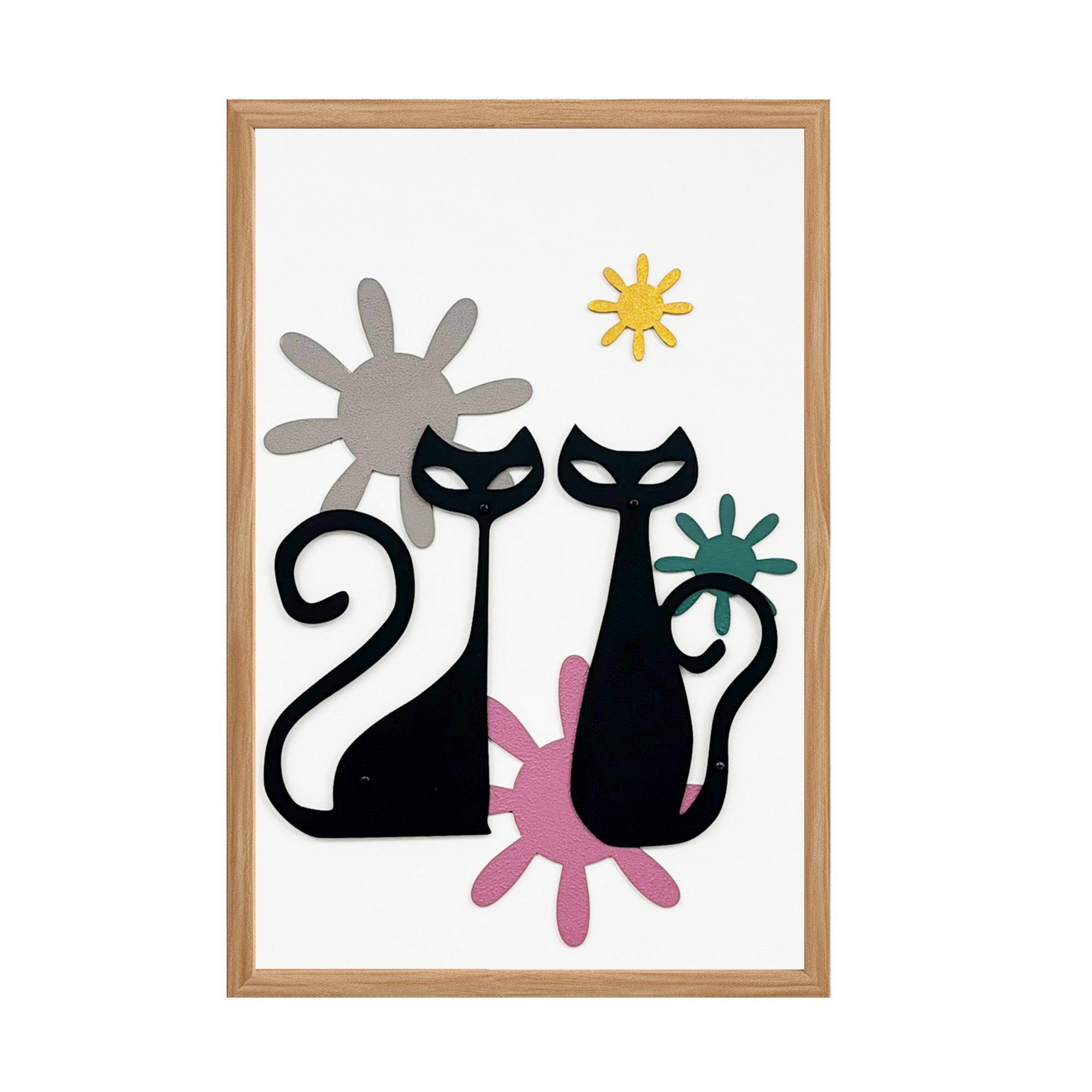 Quadro Decorativo "Centenas de Estrelas" - Pintura MDF Emoldurada Multicolor 50x35cm