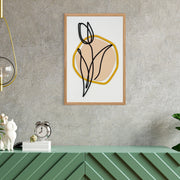 Quadro Decorativo Golden Sands Small - Pintura MDF Emoldurada Multicolor 50x35cm