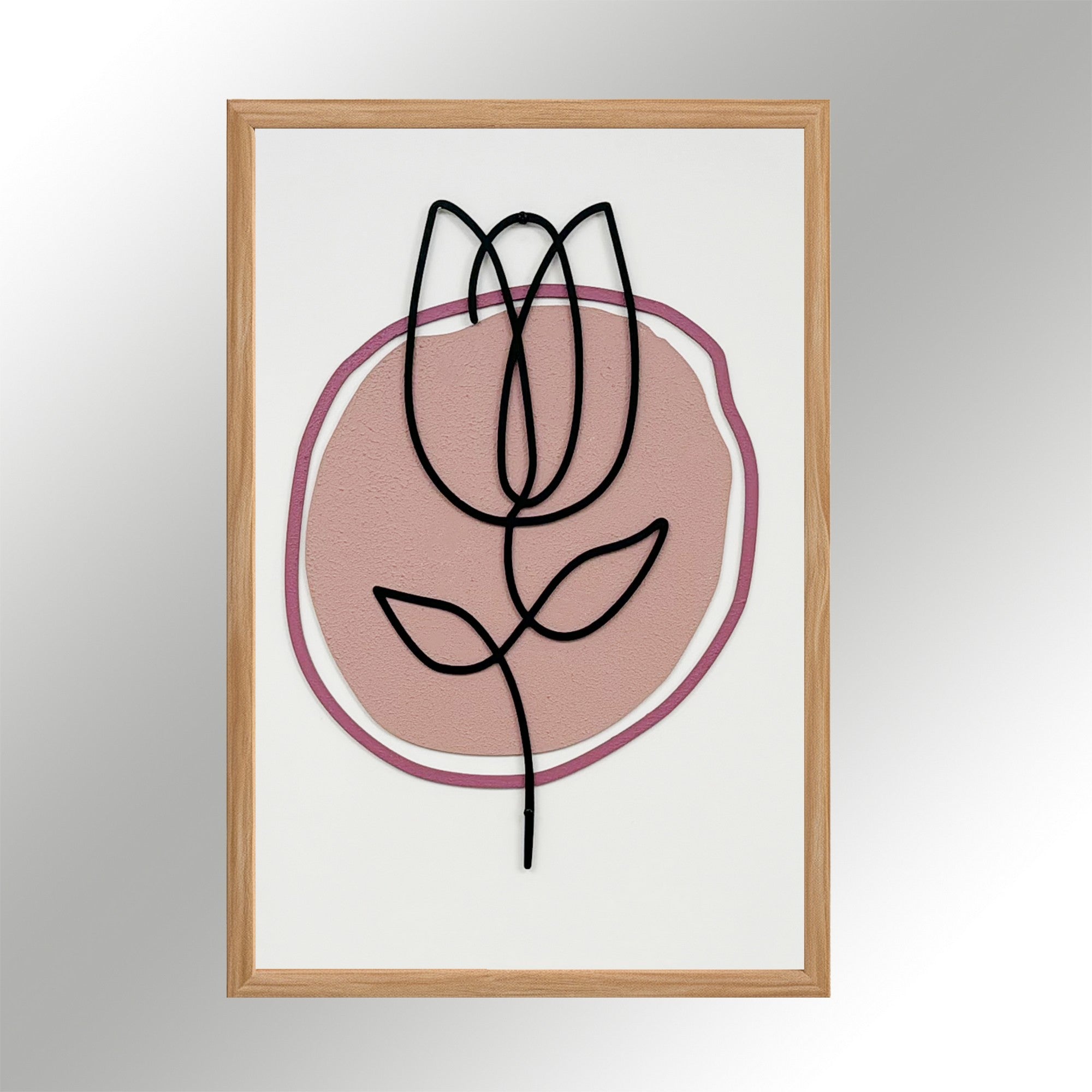 Quadro Decorativo "Song of the Wind" - Pintura MDF Emoldurada Multicolor 50x35cm com Detalhes Metálicos