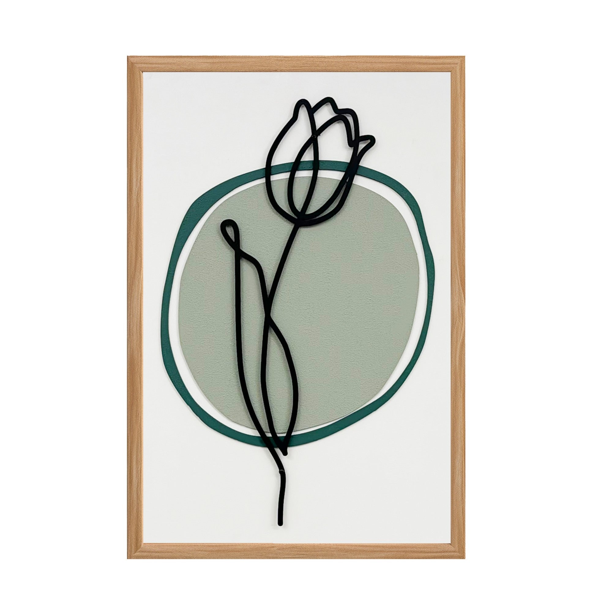 Quadro Decorativo MDF Emoldurado "Faded Sunset Small" Multicolor 50x35cm - Moldura Pinho Natural