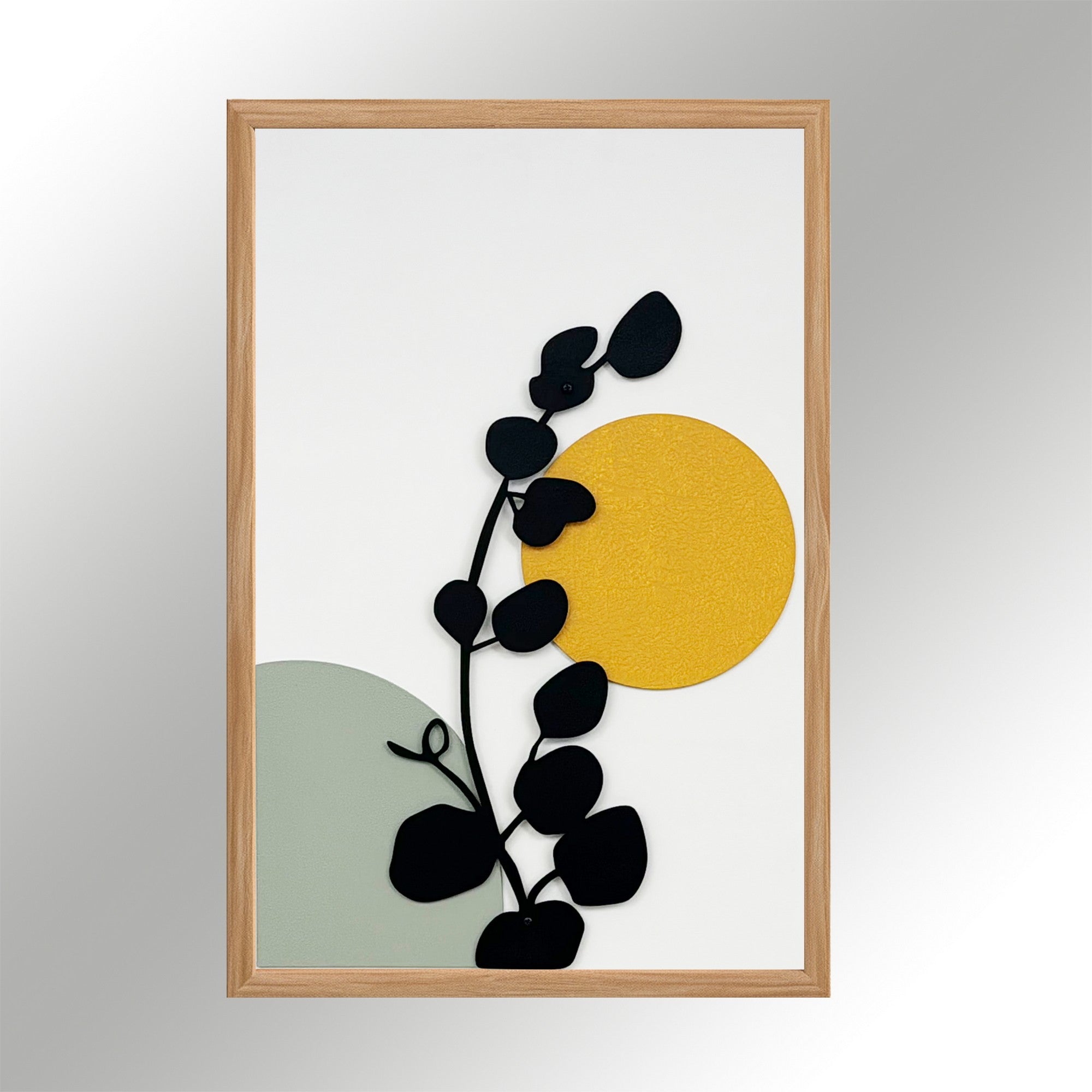 Quadro Decorativo MDF Emoldurado "Arco-Íris Lendário" - Arte Multicolor com Moldura em Pinho 50x35cm