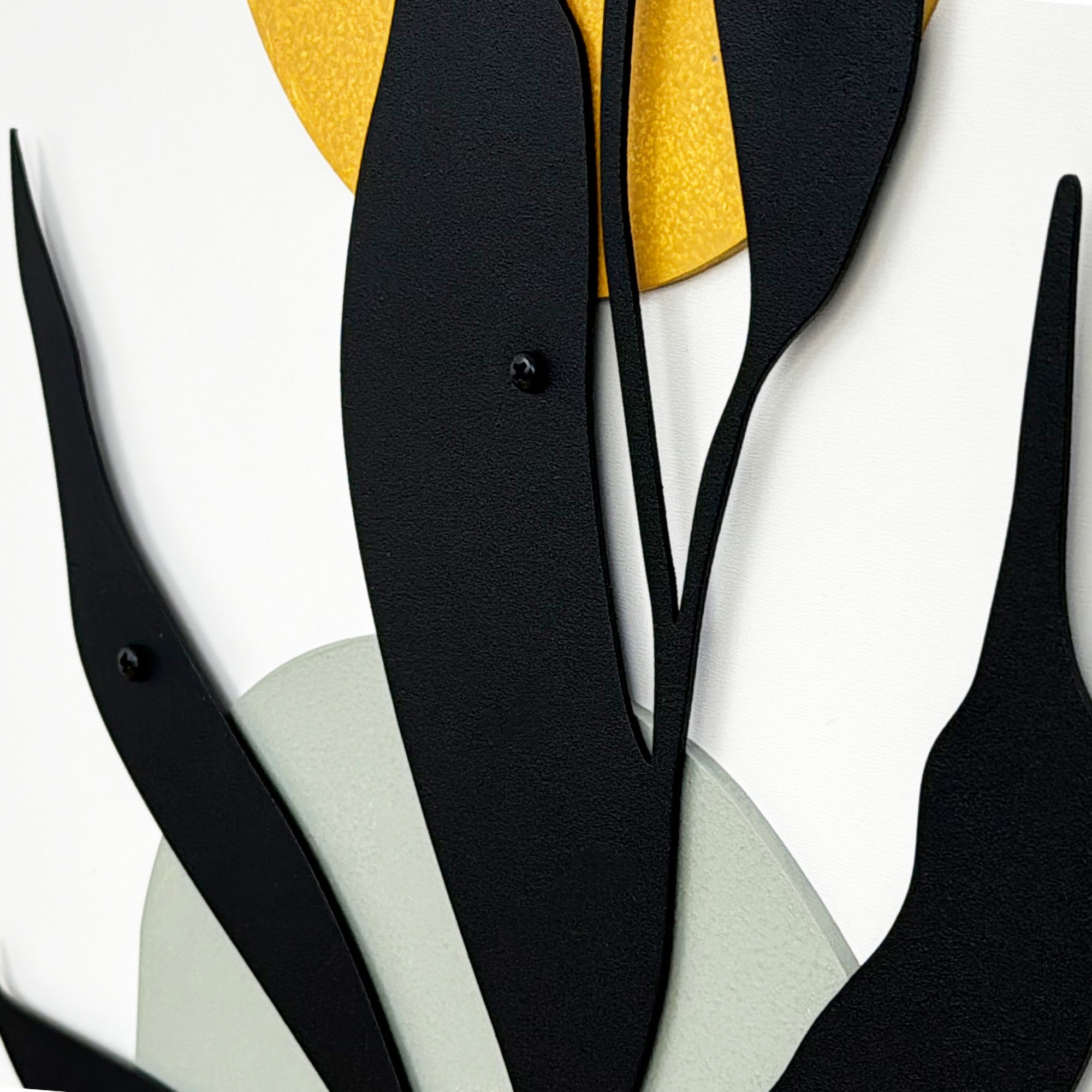 Quadro Decorativo "Starry Night Small" - Pintura em MDF com Moldura de Pinheiro e Detalhes Metálicos Multicolor 50x35cm