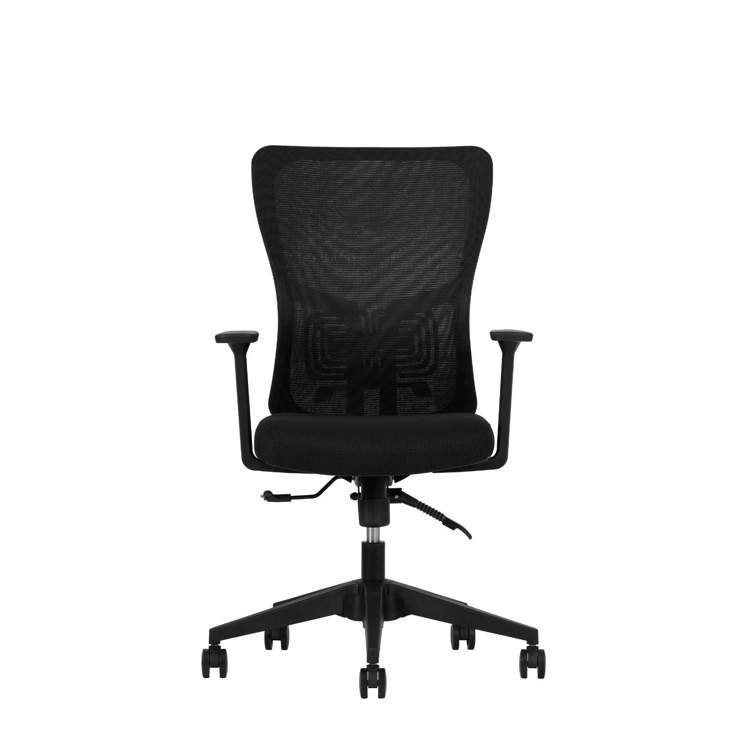 Cadeira de Escritório Ergonómica Preta com Malha Respirável e Rodas Silenciosas - Suporta até 120kg