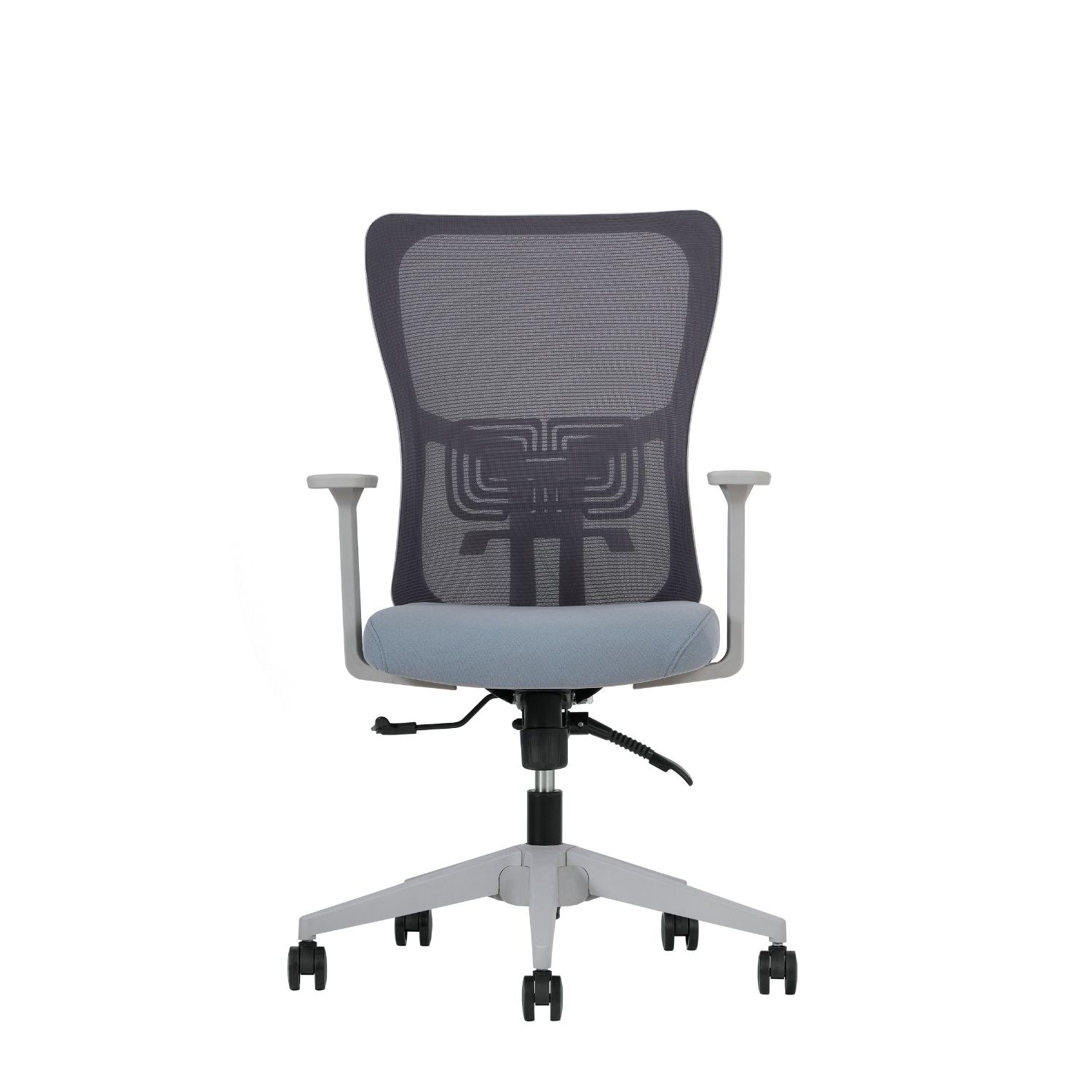 Cadeira de Escritório Ergonómica Cinzenta com Malha Respirável e Rodas Silenciosas - Suporta até 120kg