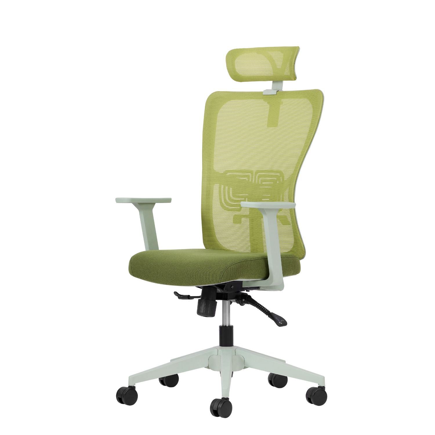 Cadeira de Escritório Verde Ergonómica com Malha Respirável e Rodas Silenciosas - Suporta 120kg
