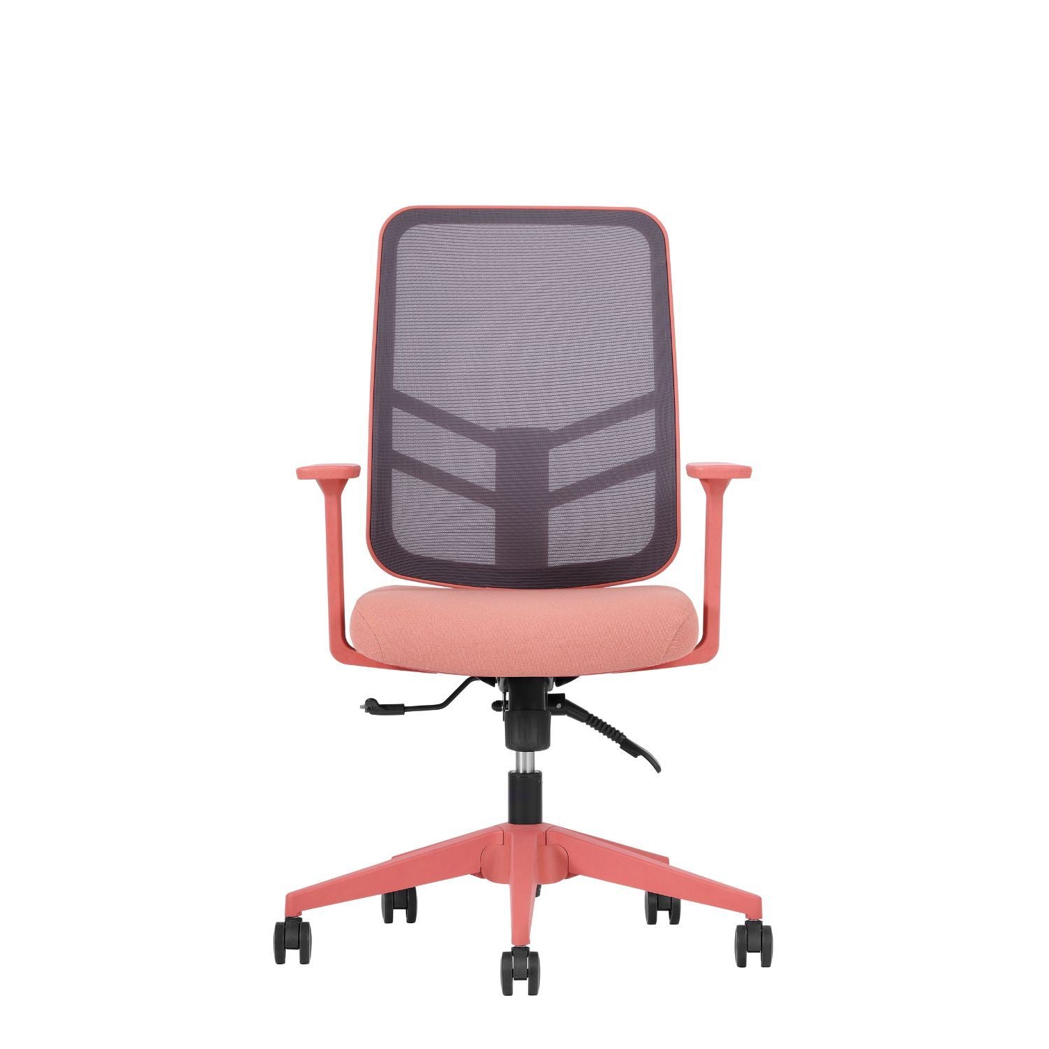 Cadeira de Escritório Ergonómica Salmão com Tecido Anti-Transpiração e Rodas Silenciosas - Suporta 120kg