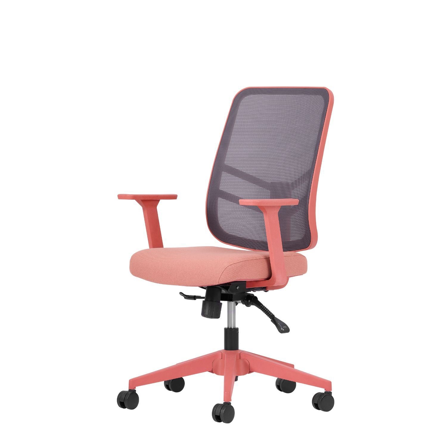 Cadeira de Escritório Ergonómica Salmão com Tecido Anti-Transpiração e Rodas Silenciosas - Suporta 120kg