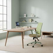 Cadeira de Escritório Verde Ergonómica com Tecido Mesh Anti-Transpiração e Rodas Silenciosas - Suporta 120kg