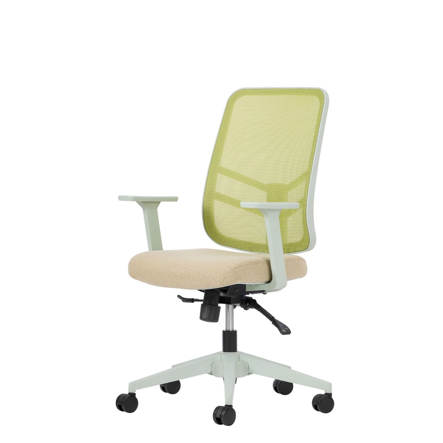 Cadeira de Escritório Verde Ergonómica com Tecido Mesh Anti-Transpiração e Rodas Silenciosas - Suporta 120kg