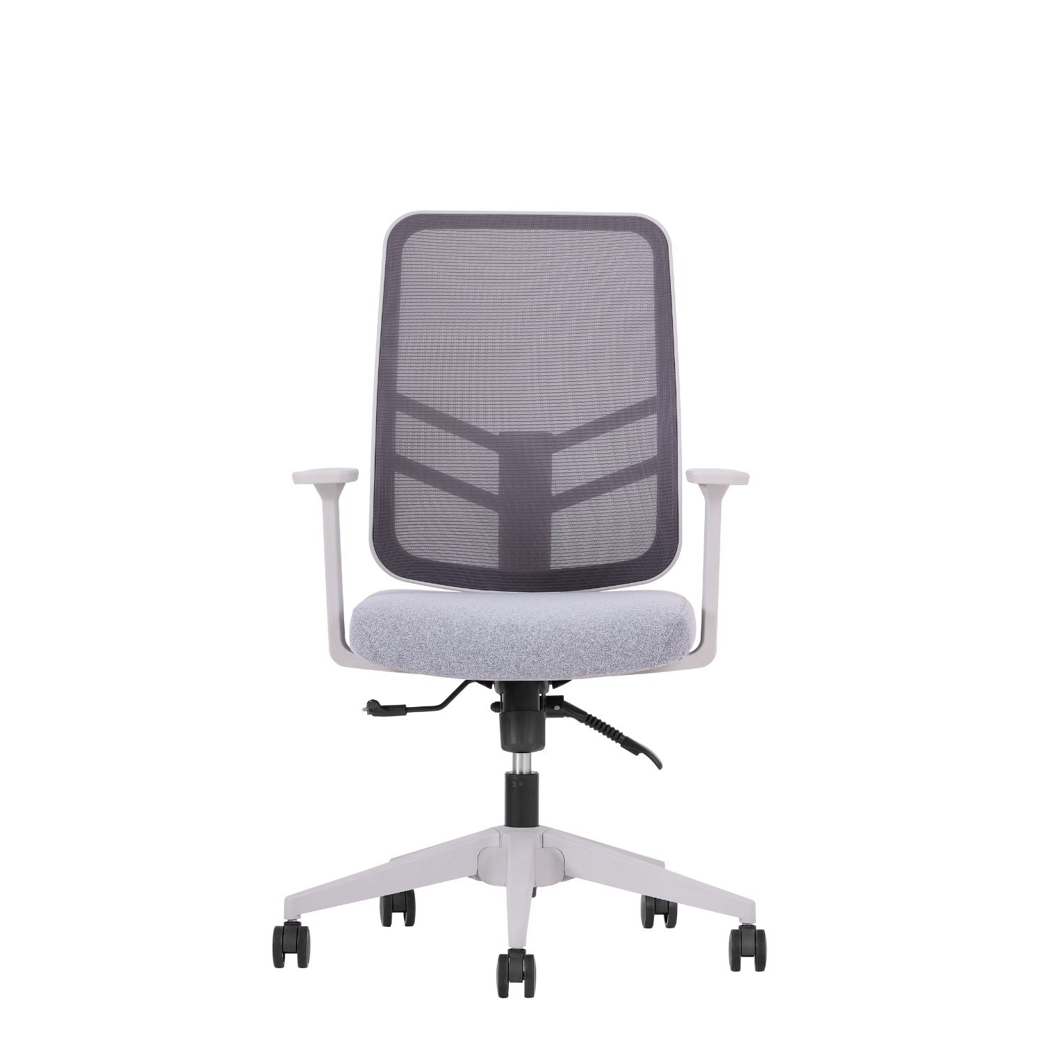 Cadeira de Escritório Ergonómica Cinzenta com Tecido Mesh Anti-Transpiração e Rodas Silenciosas - Suporta 120kg