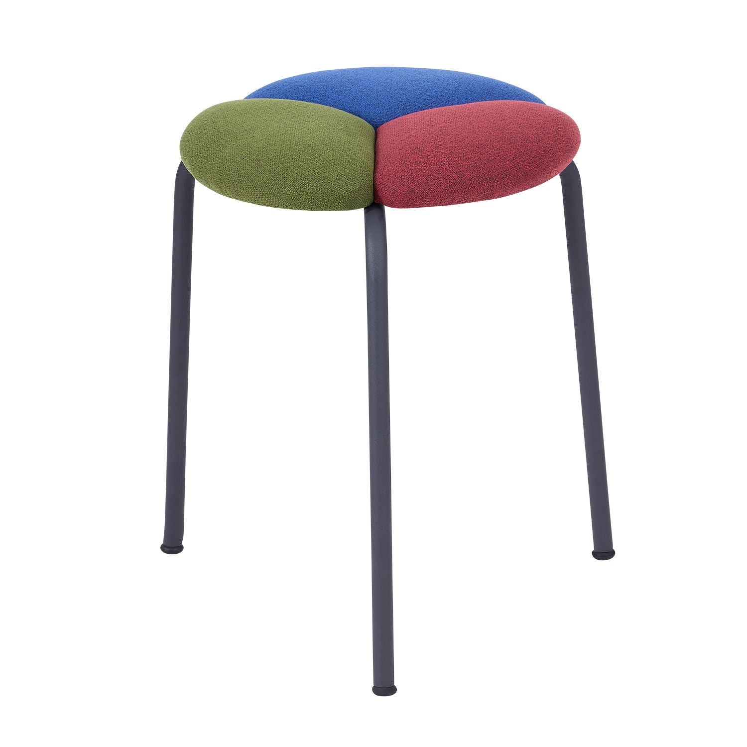 Conjunto de 4 Bancos Multicolor em Metal - 40x45x30cm - Fácil Montagem