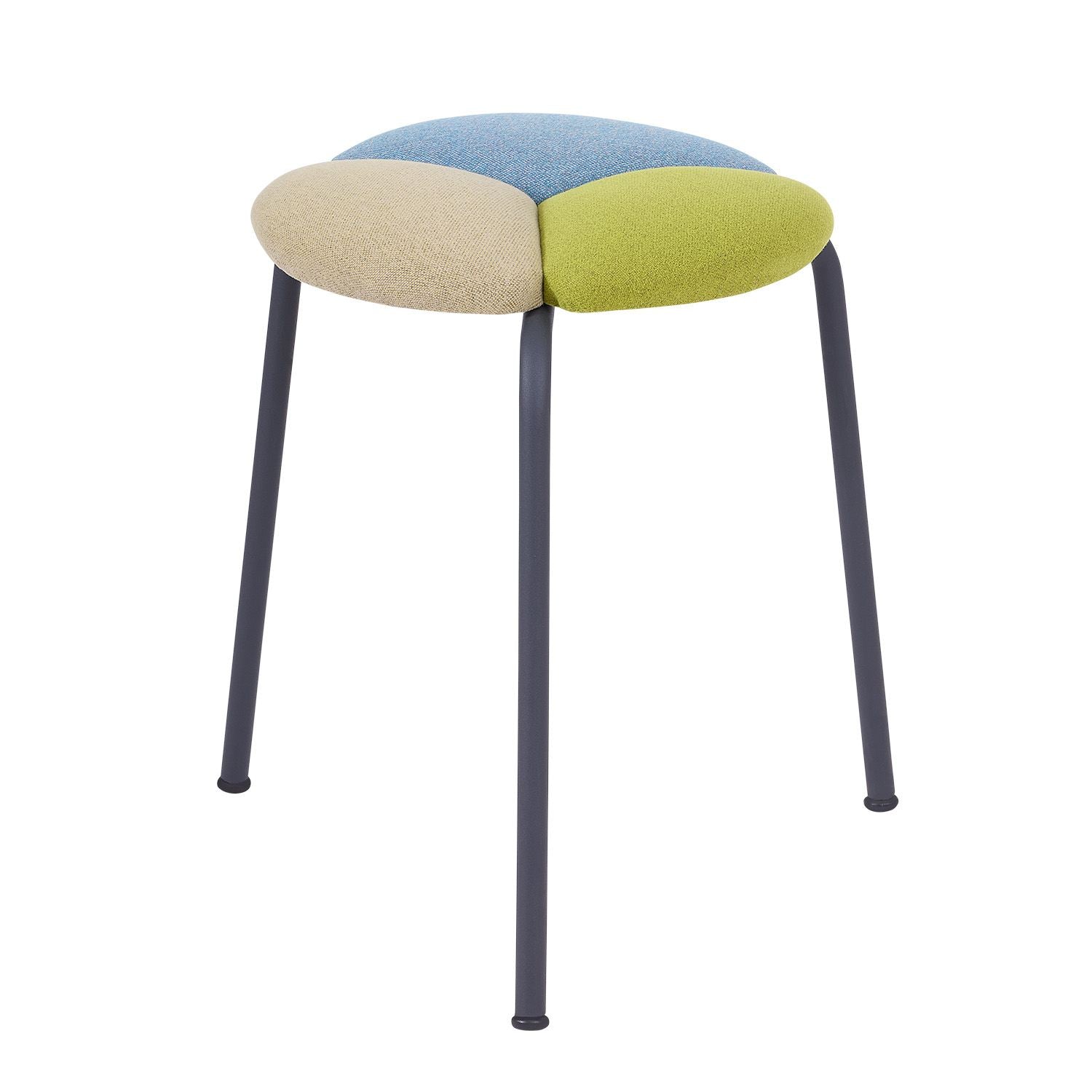 Conjunto de 4 Bancos Multicolor em Metal - 40x45x30cm - Fácil Montagem