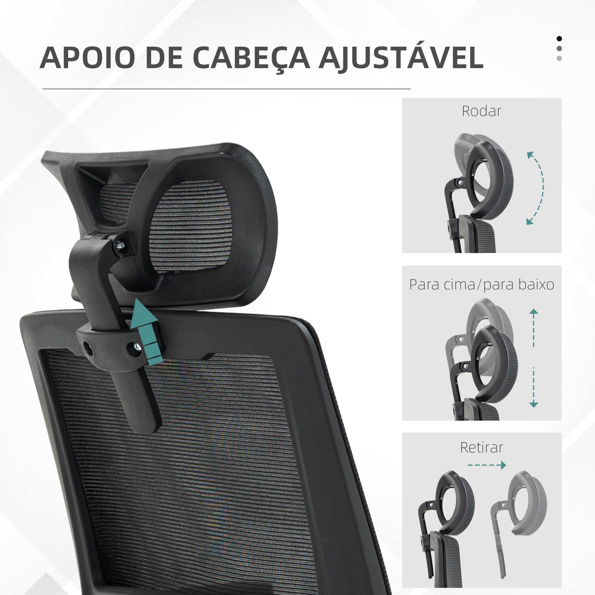 Cadeira de Escritório de Malha Giratória Preto 58x61x102-119 cm