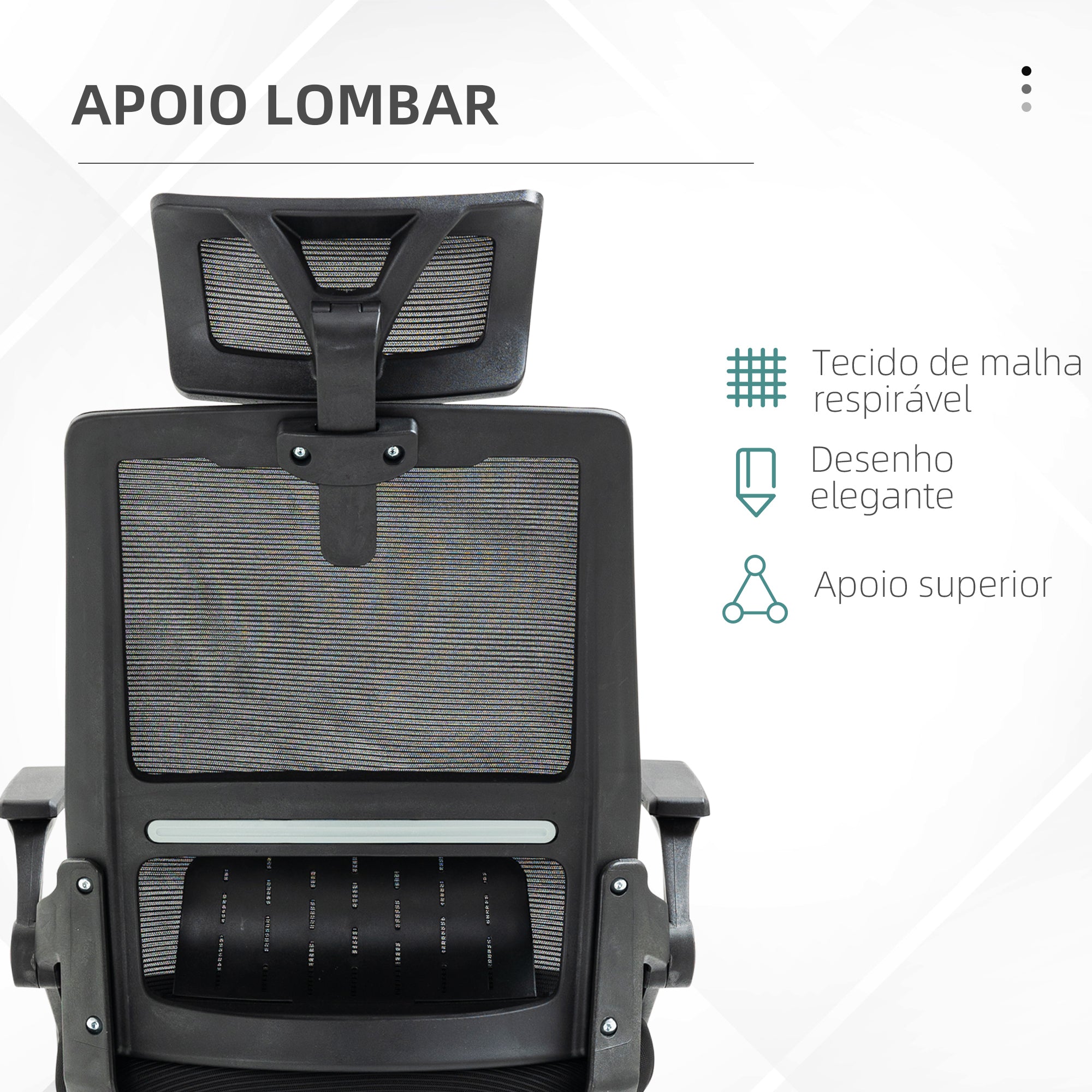 Cadeira de Escritório de Malha Giratória Preto 58x61x102-119 cm