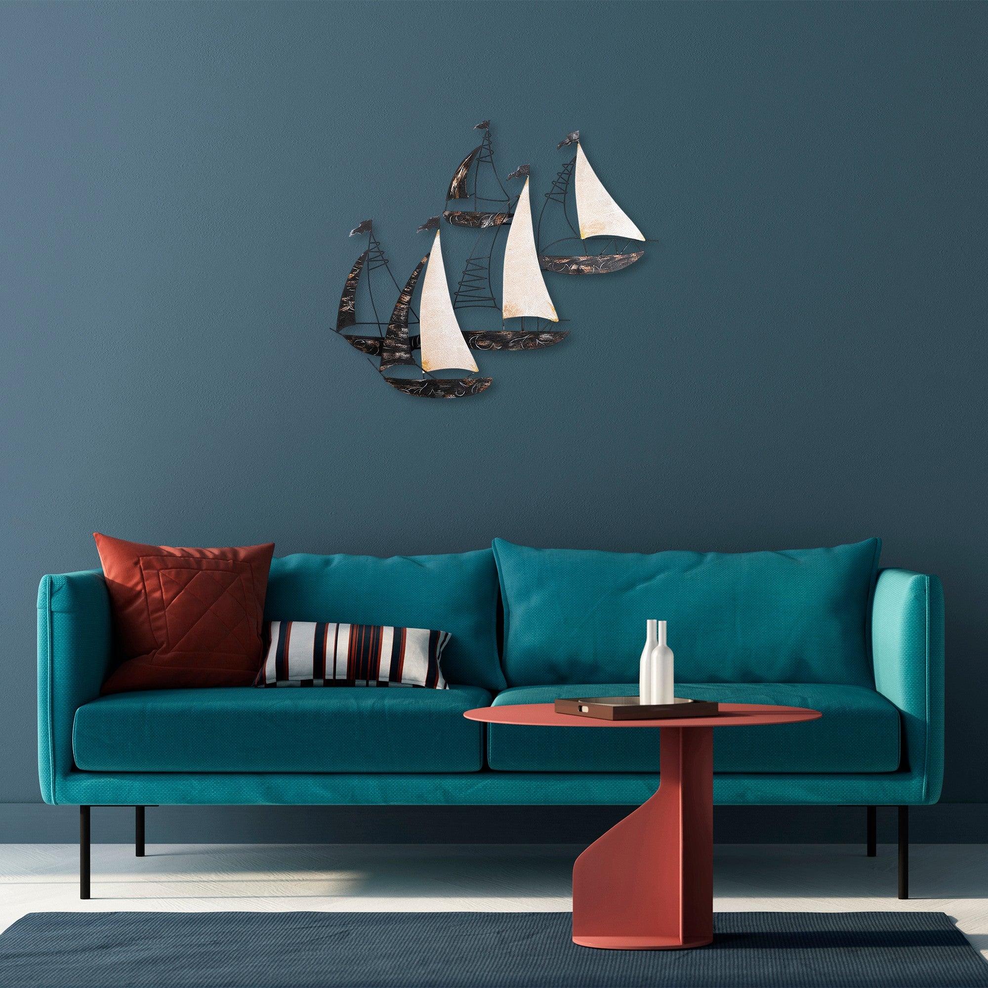 Acessório Decorativo de Parede Kadırga - Metal Multicolor 90x74cm - Arte Moderna para Transformar o Seu Espaço