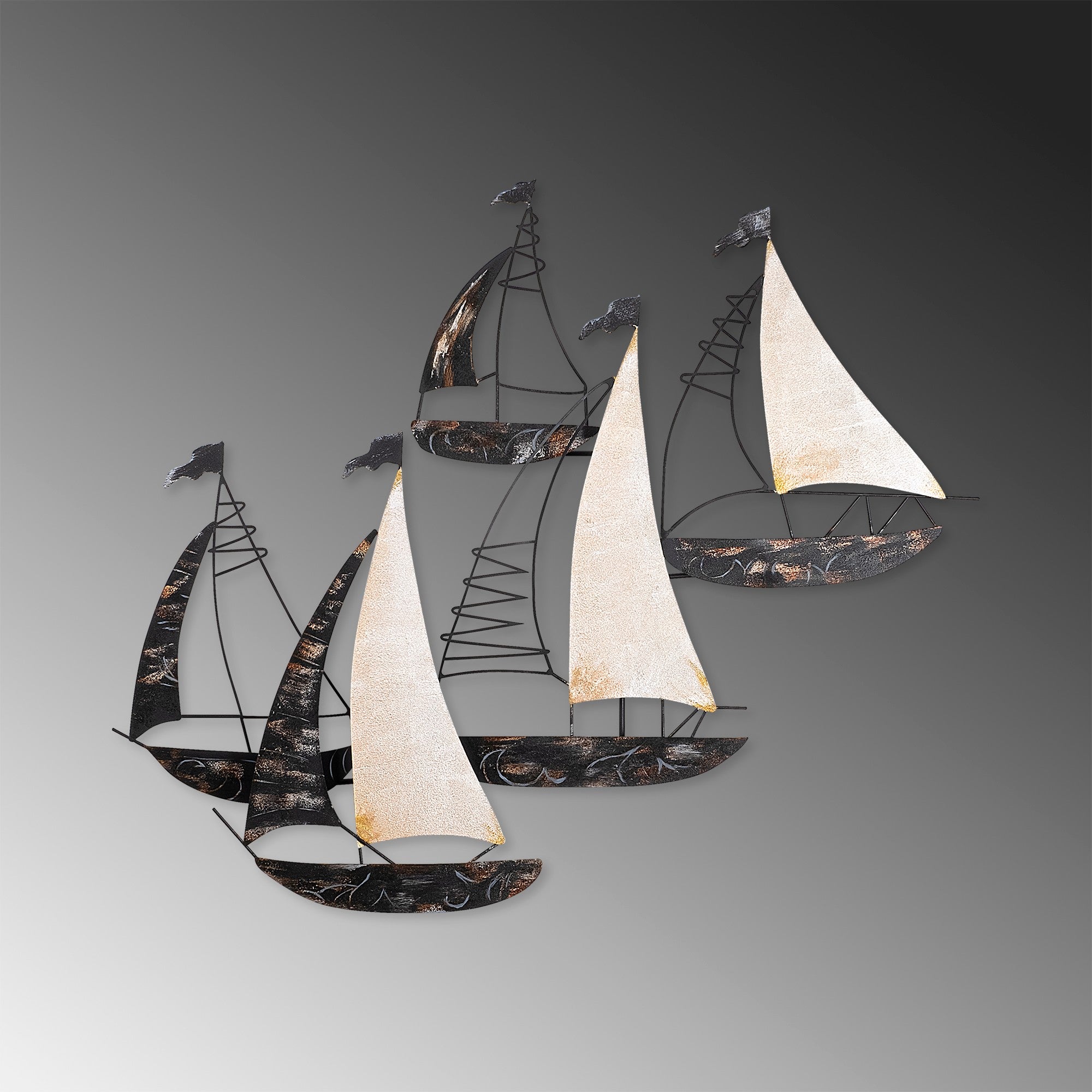 Acessório Decorativo de Parede Kadırga - Metal Multicolor 90x74cm - Arte Moderna para Transformar o Seu Espaço