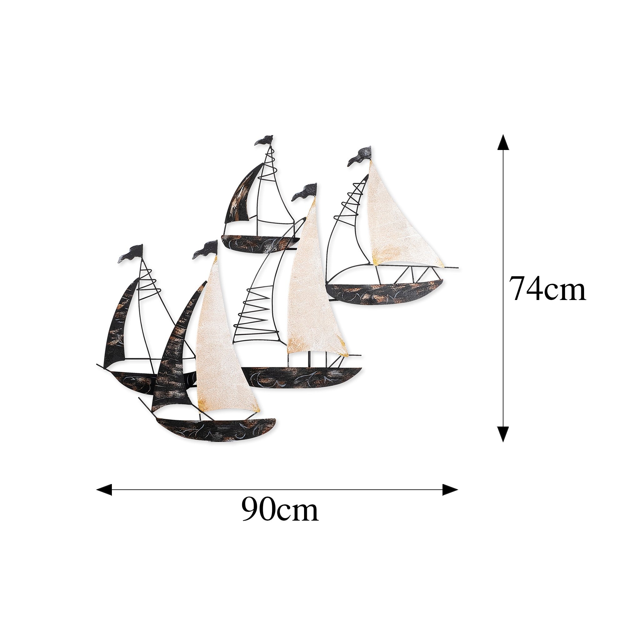Acessório Decorativo de Parede Kadırga - Metal Multicolor 90x74cm - Arte Moderna para Transformar o Seu Espaço
