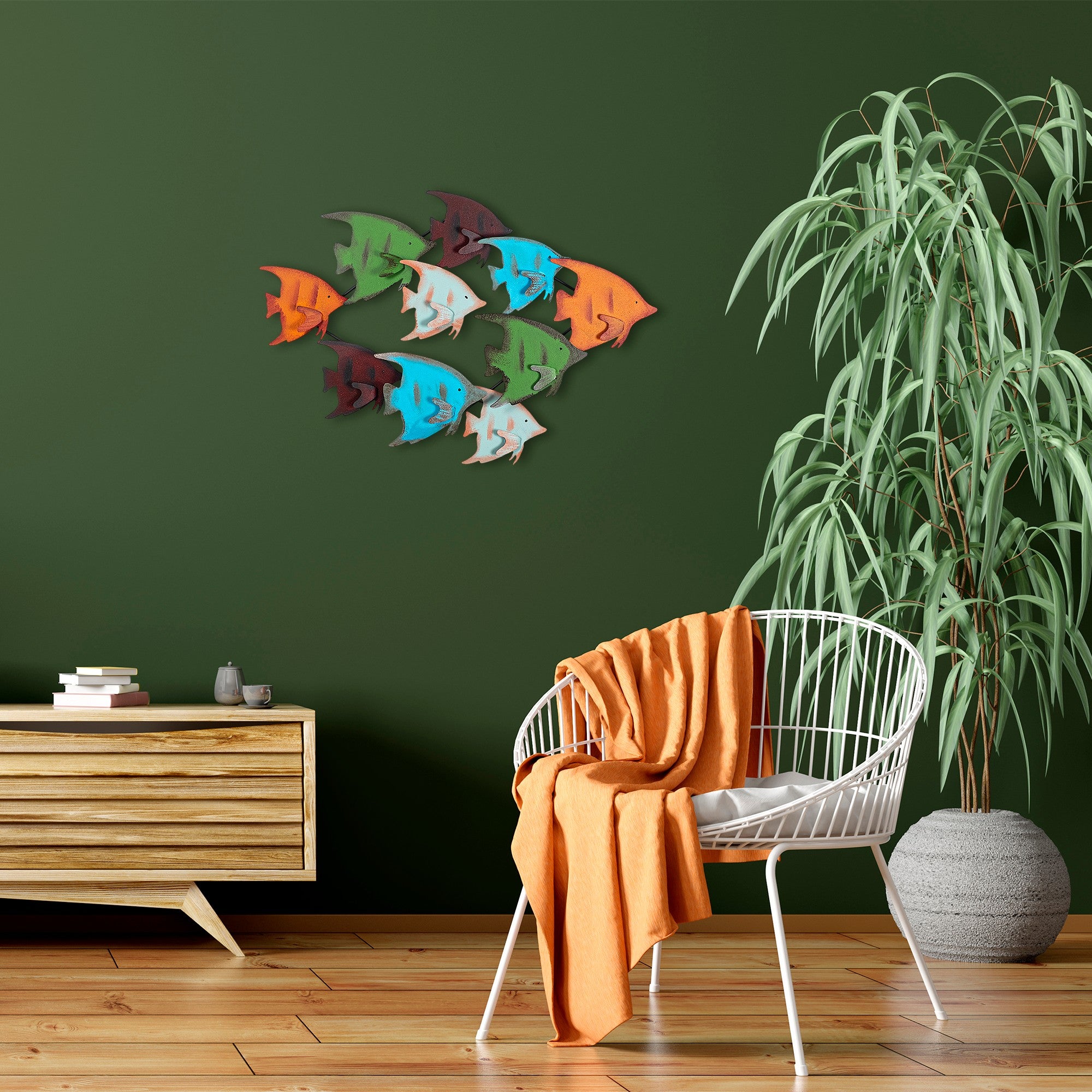 Acessório Decorativo de Parede Melek - Metal Multicolor 83x58cm - Arte Moderna para Transformar o Seu Espaço